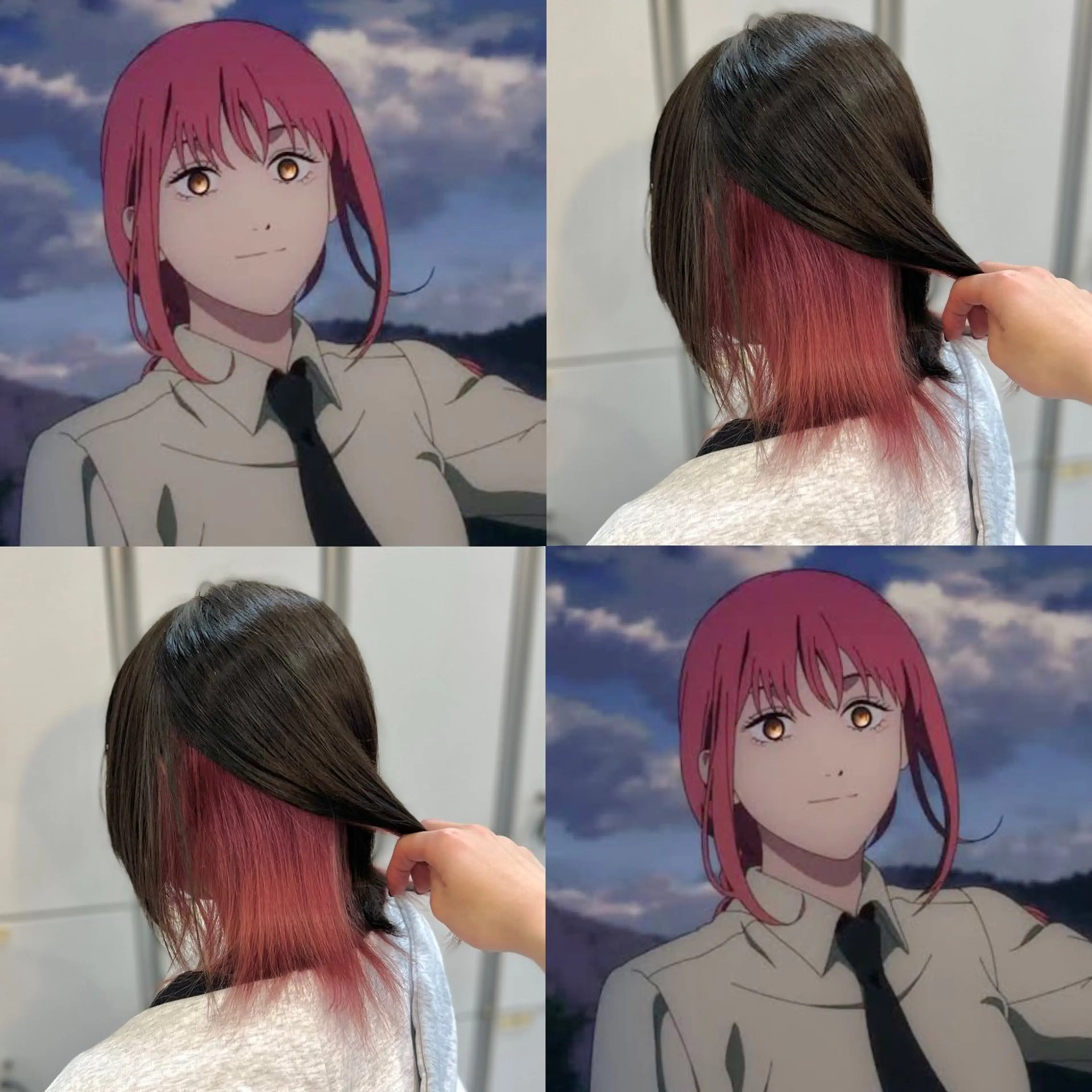 ミディアム カラー ヘアカラー インナー/2次元/ 推しカラー/しゅうとのヘアスタイル