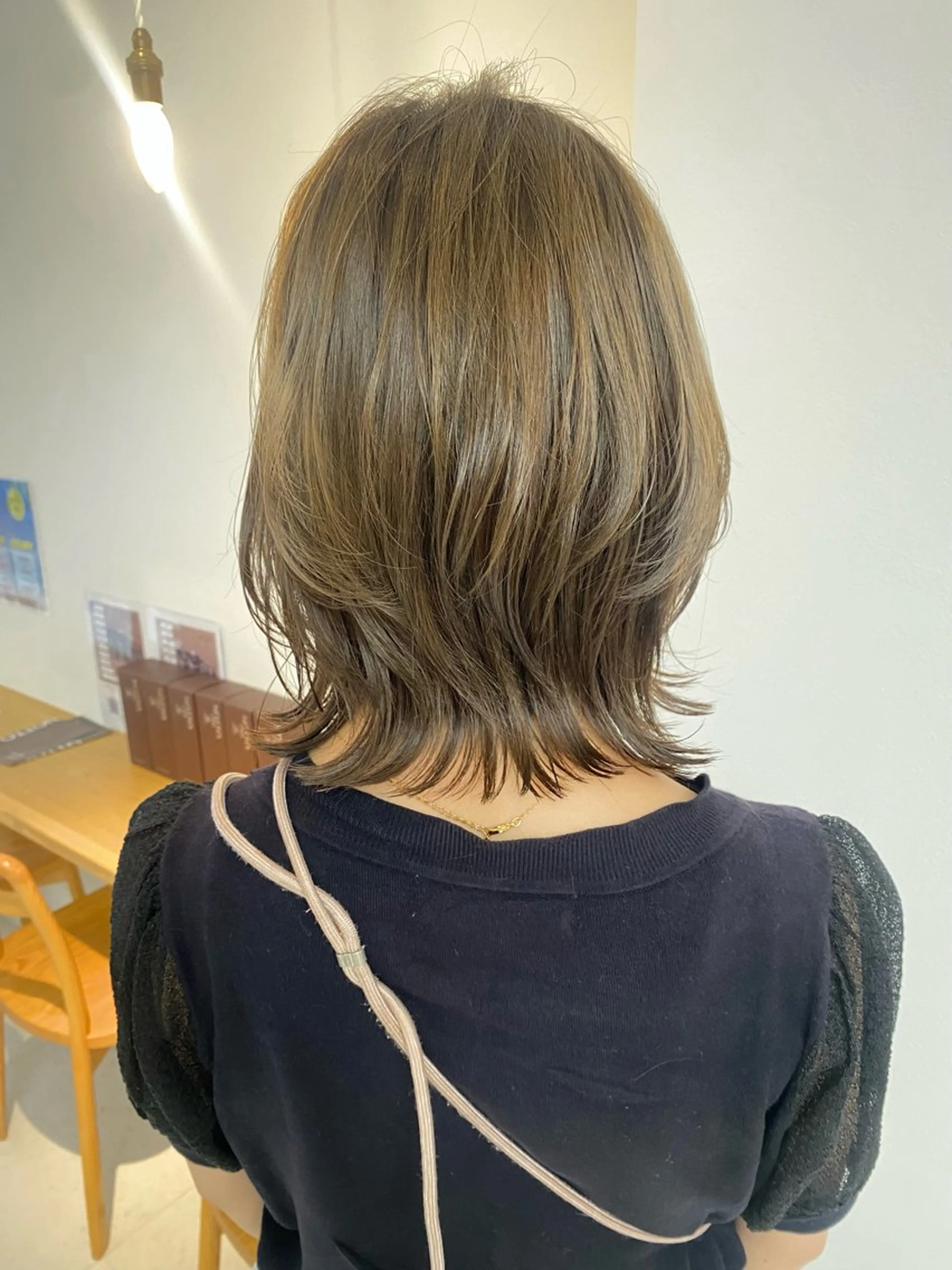 ミディアム カラー カット ヘアカラー 安永 涼のヘアスタイル