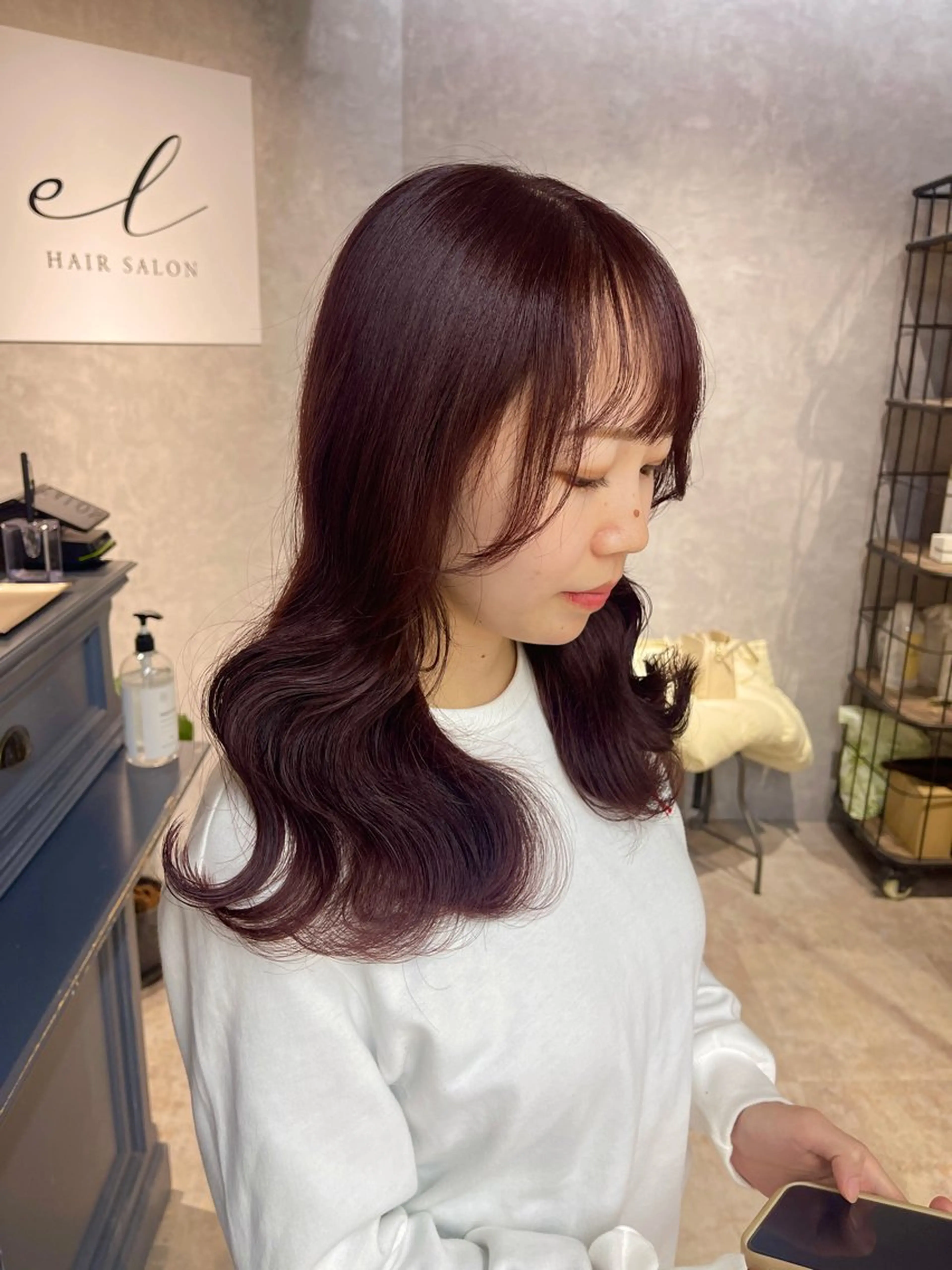 ロング カラー ブリーチ ケアブリーチ ヘアカラー 福西 洋斗のヘアスタイル