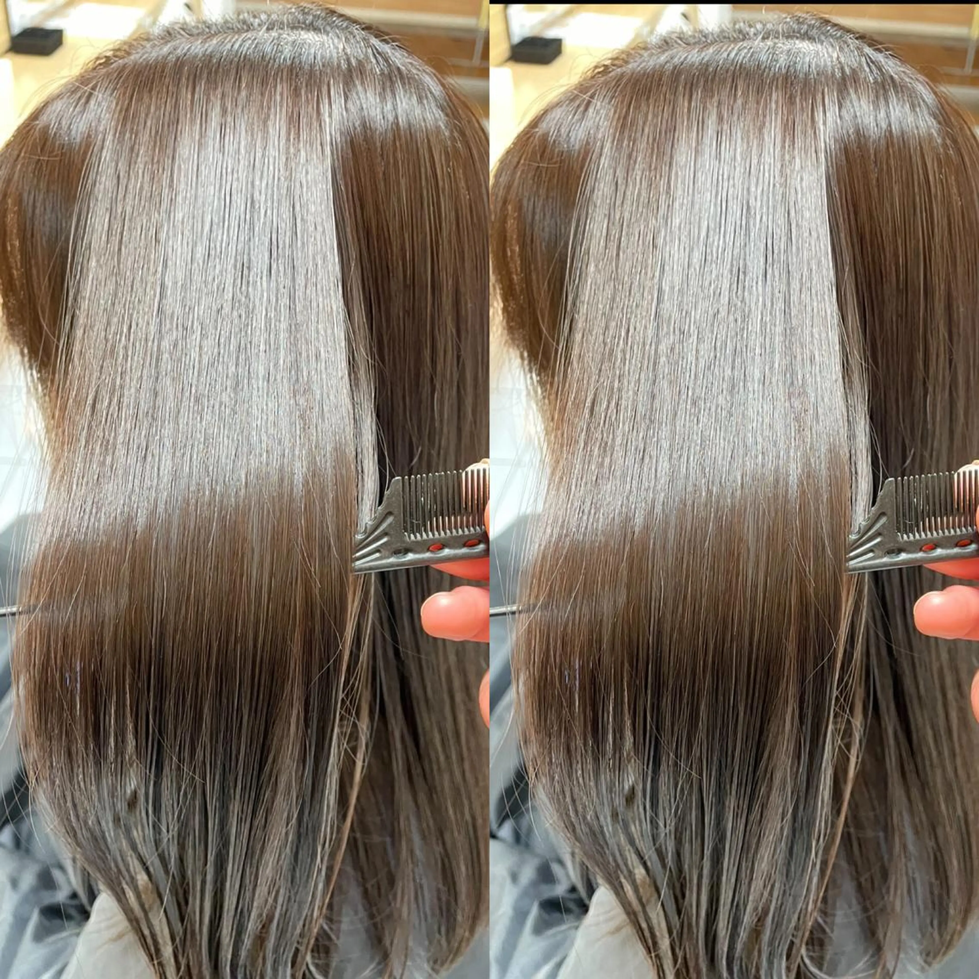 ミディアム カラー パーマ 縮毛/レイヤー 韓国/橋口のヘアスタイル