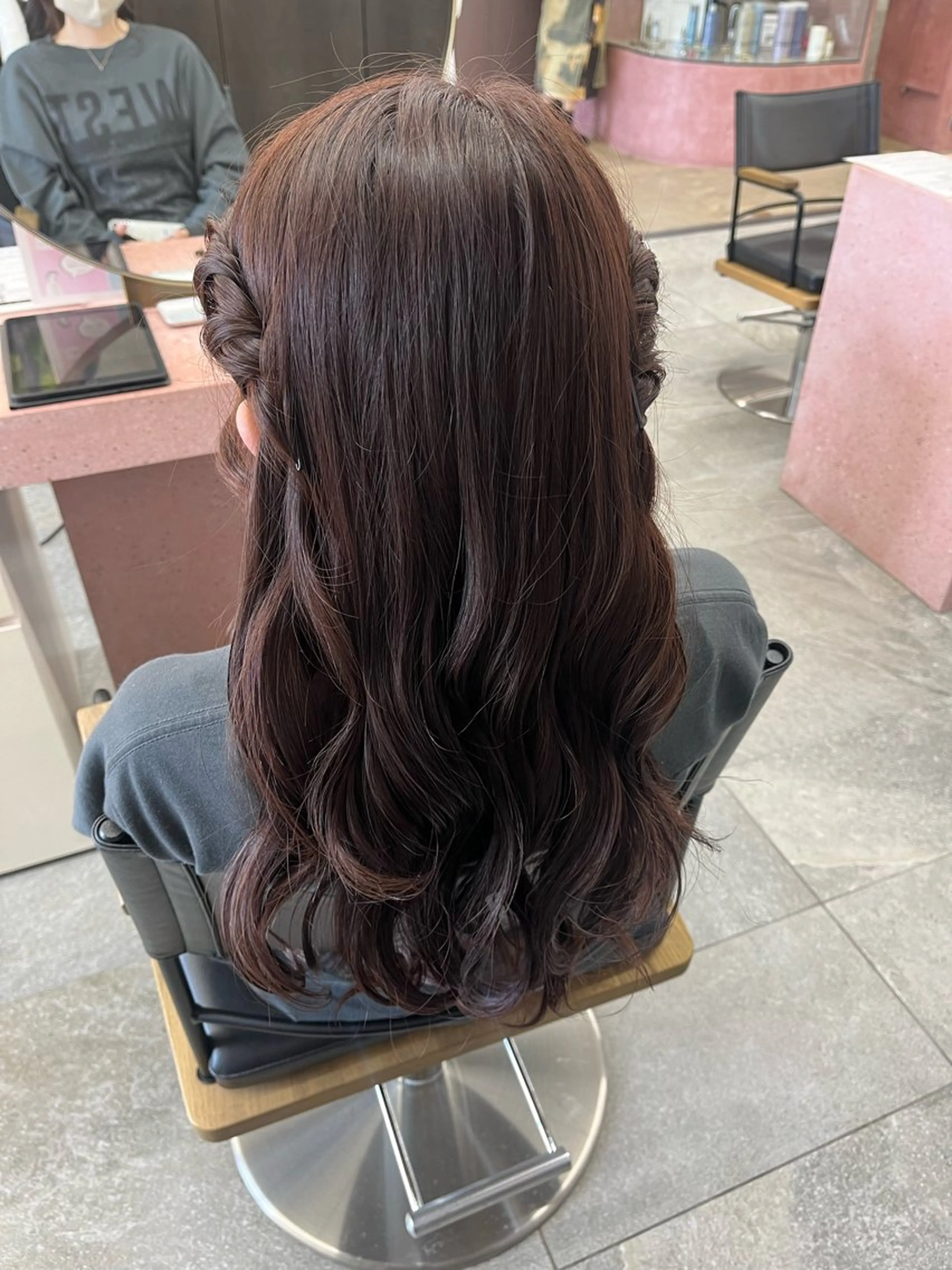 ロング ヘアセット オリーブ/レイヤー/ 酸性ストレート/ゆなのヘアスタイル