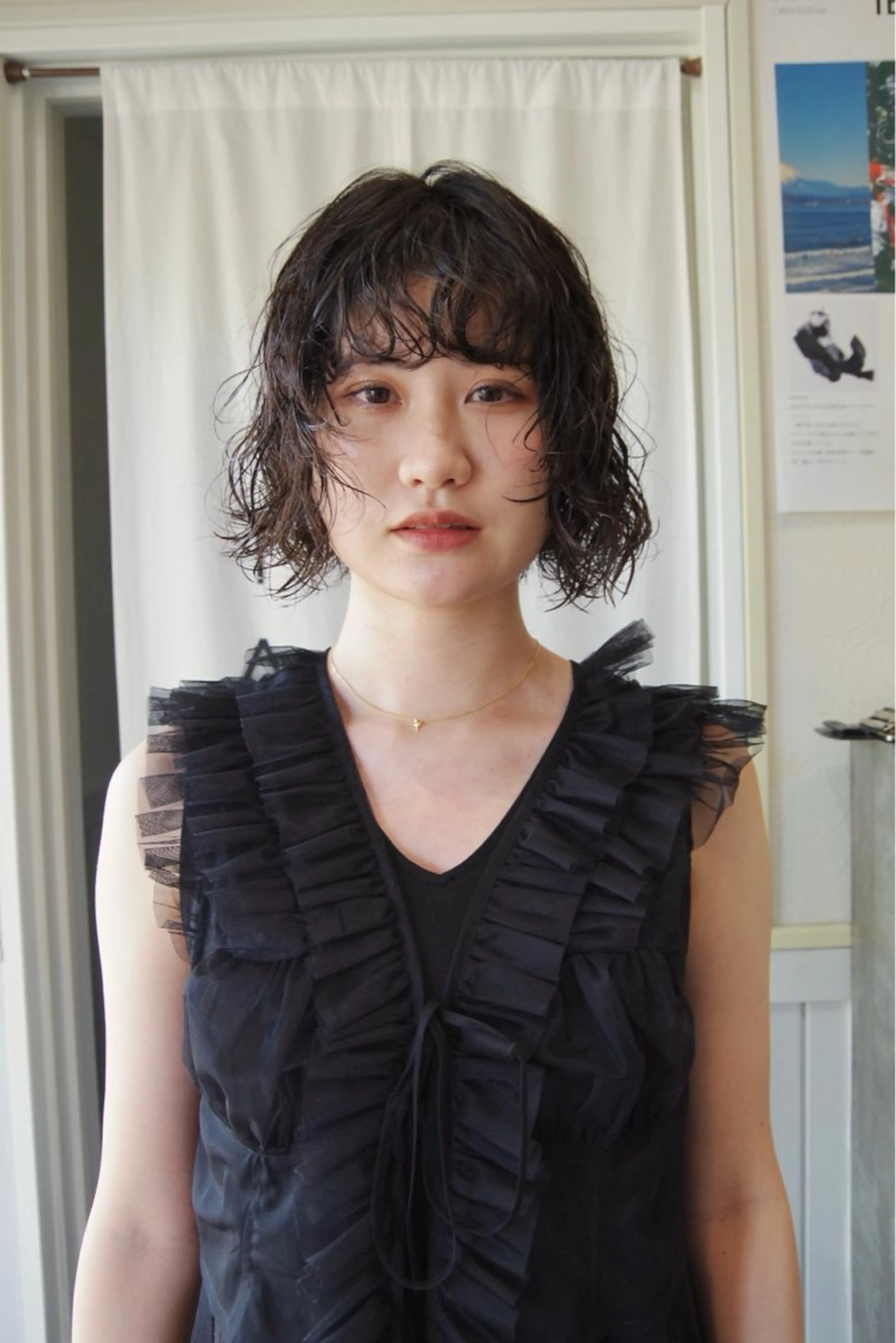 ショート パーマ ボブ 顔まわりレイヤー レイヤーカット ショート& パーマ　坂本のヘアスタイル