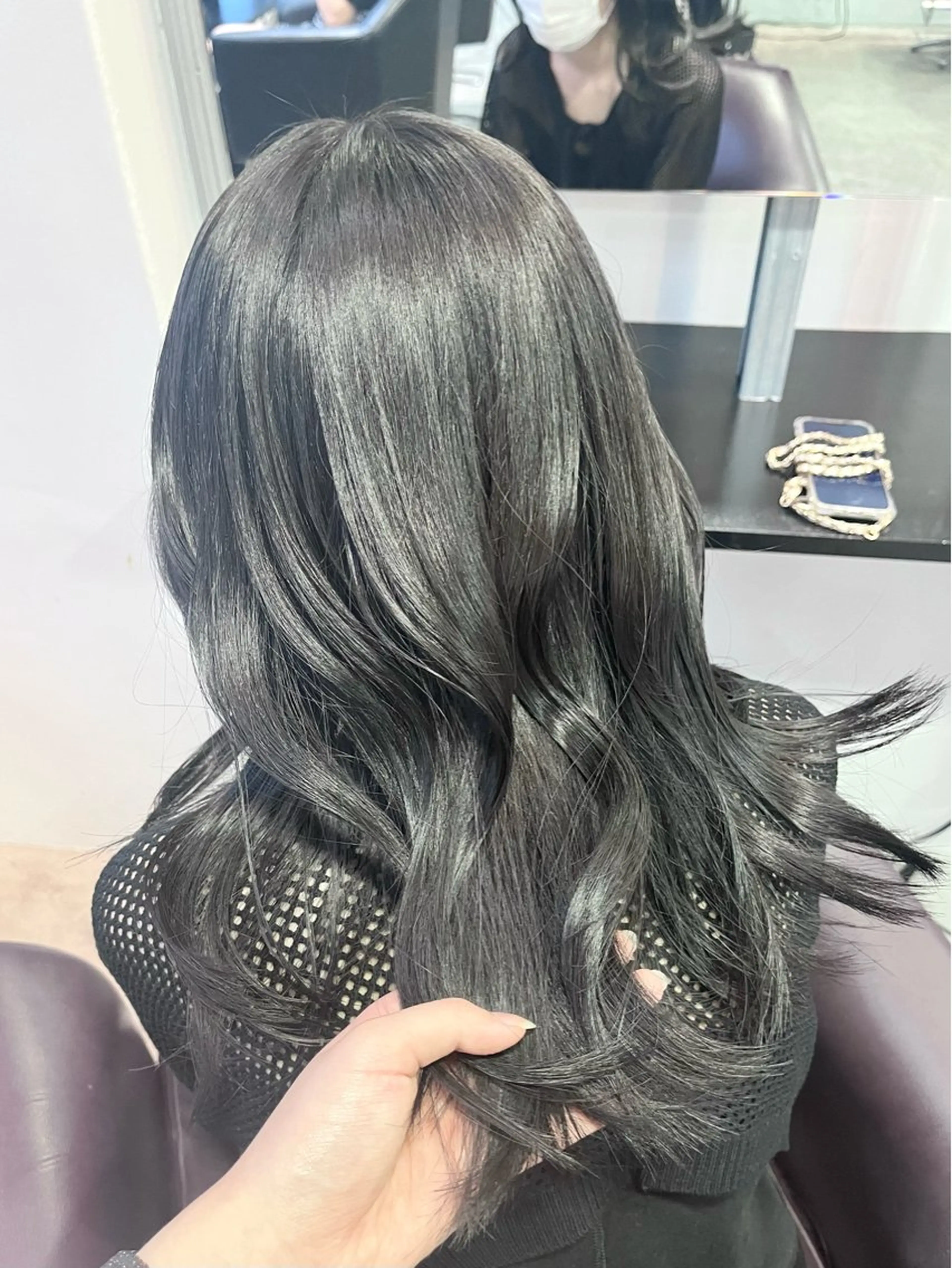 ロング カラー カット ヘアカラー トリートメント こまつ まりやのヘアスタイル