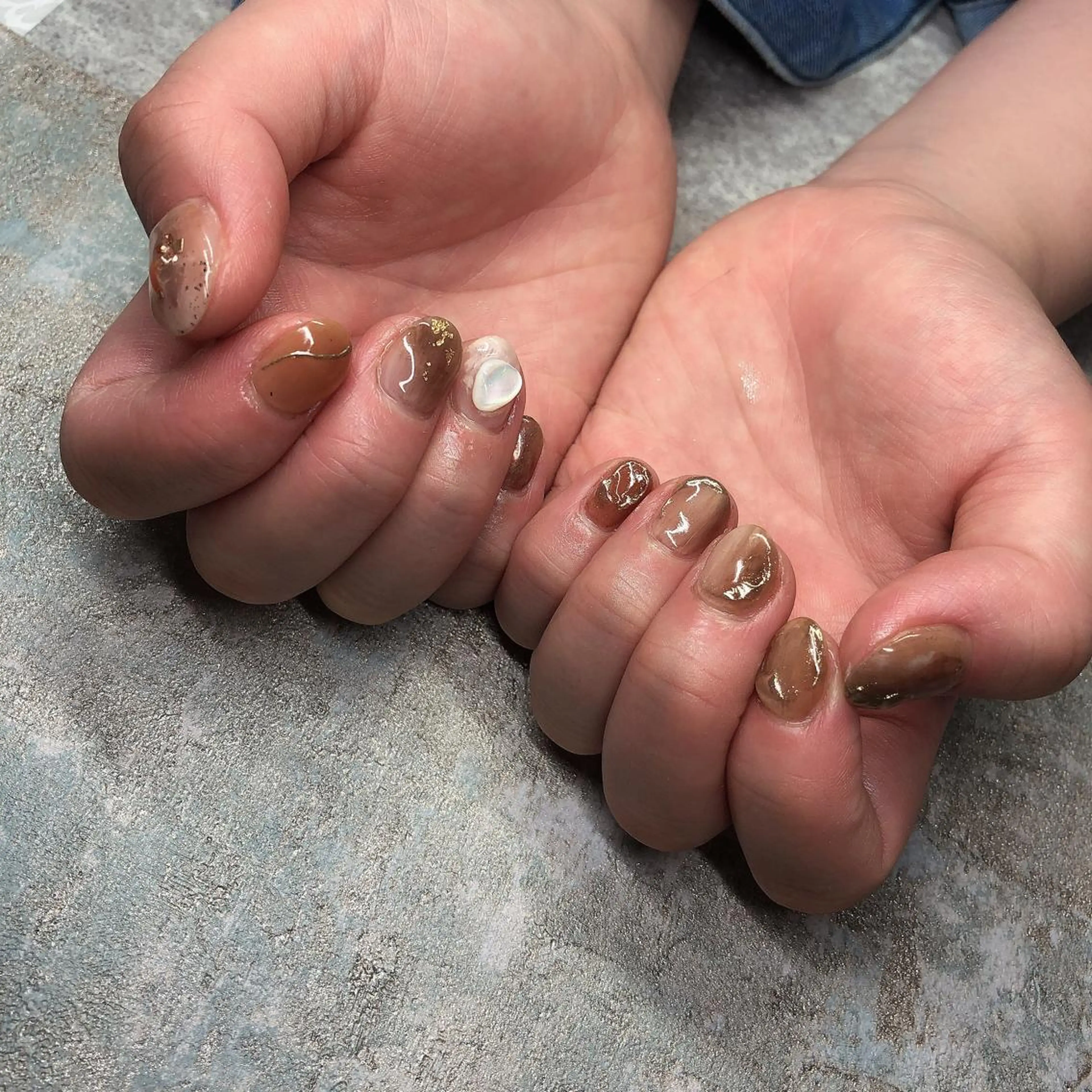 ロング カラー ヘアアレンジ キッズ ネイル マツエク・マツパ 福田 加奈のネイルデザイン