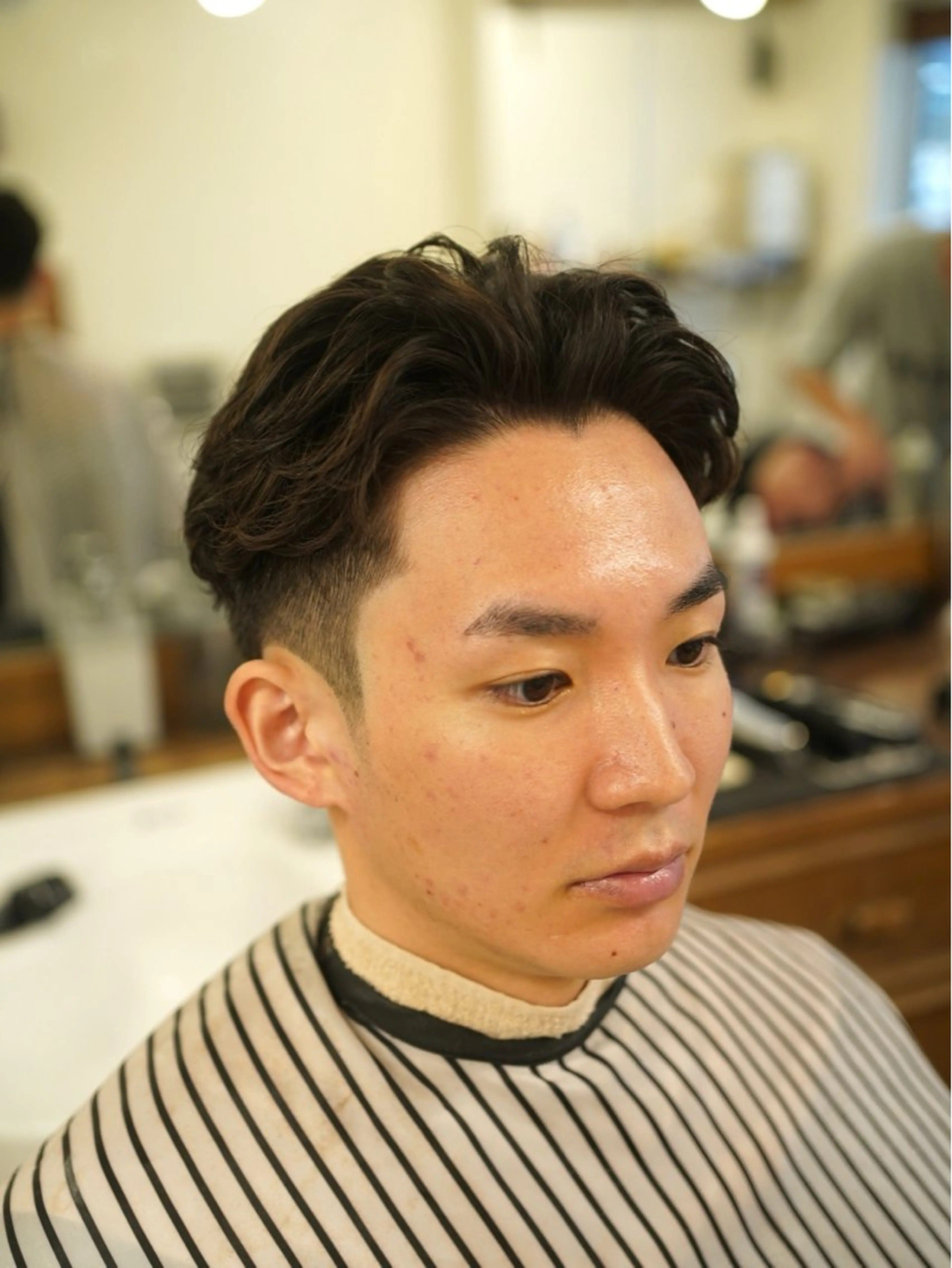 パーマ メンズ フェードカット メンズパーマ カット パーマ 吉祥寺バーバー takumiのヘアスタイル