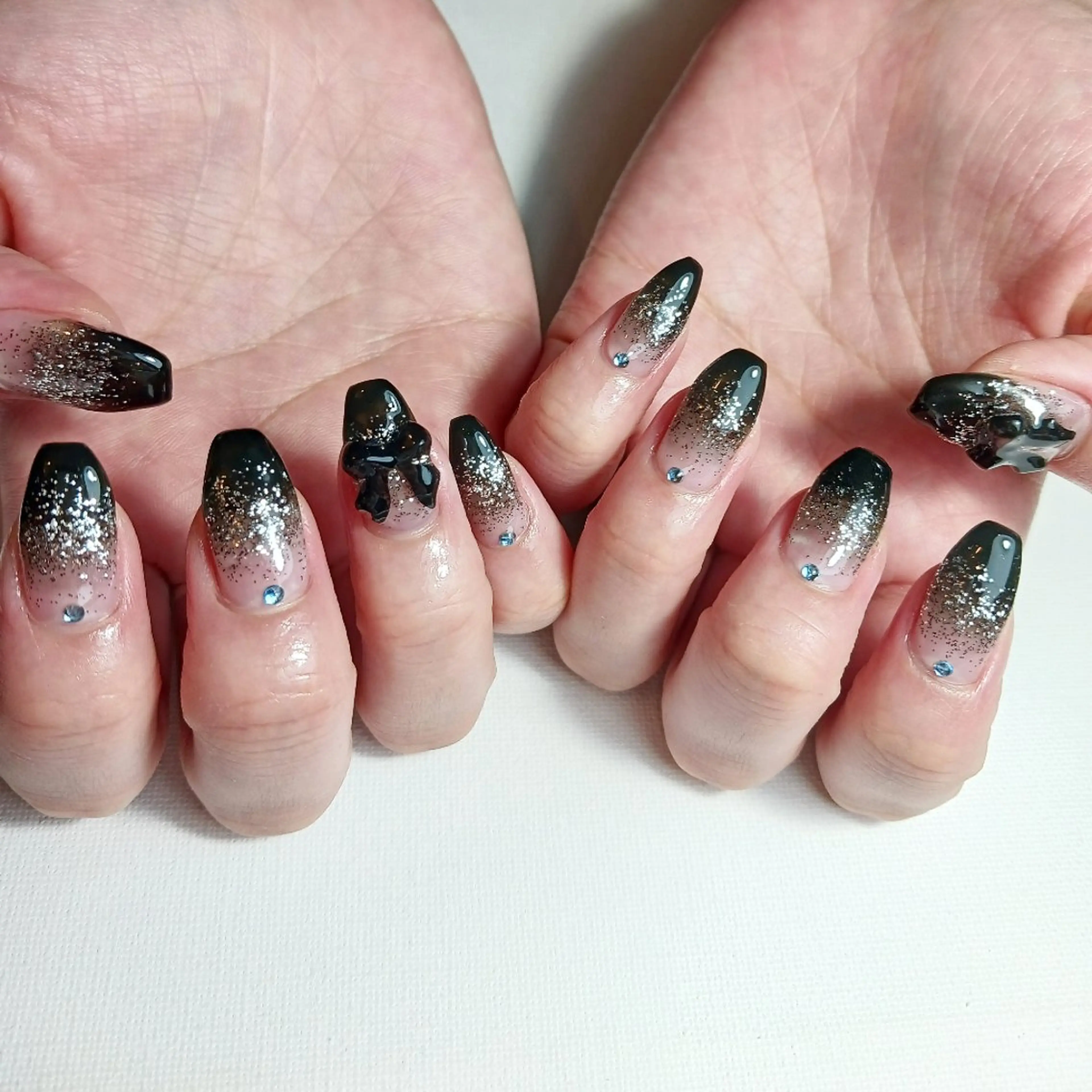 ネイル ジェルネイル グラデーション 持ち込み ショートネイル ハンドネイル owlnail /持込みデザイン専門のネイルデザイン