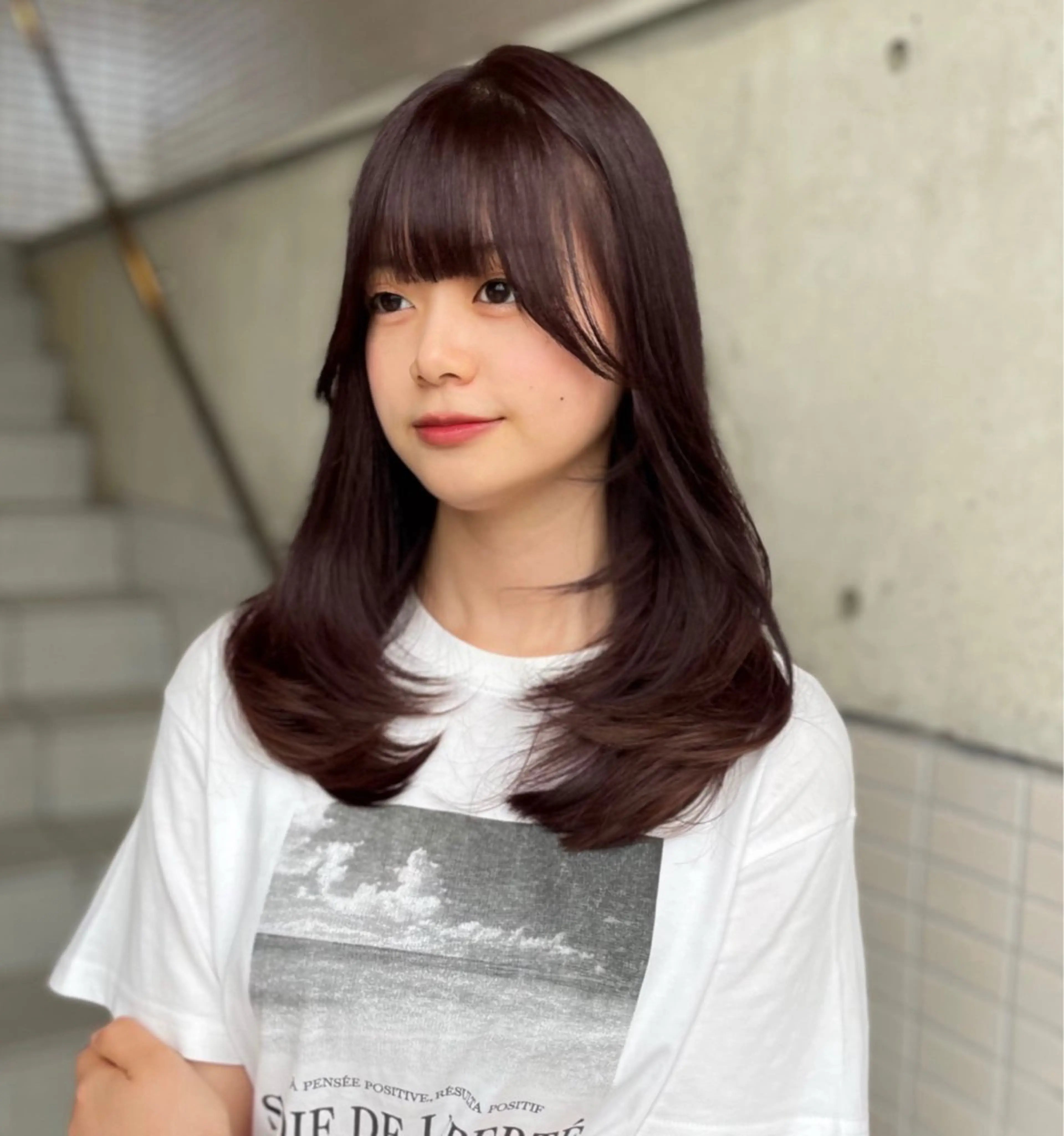 セミロング レビジュヘア 京都/桂のヘアスタイル