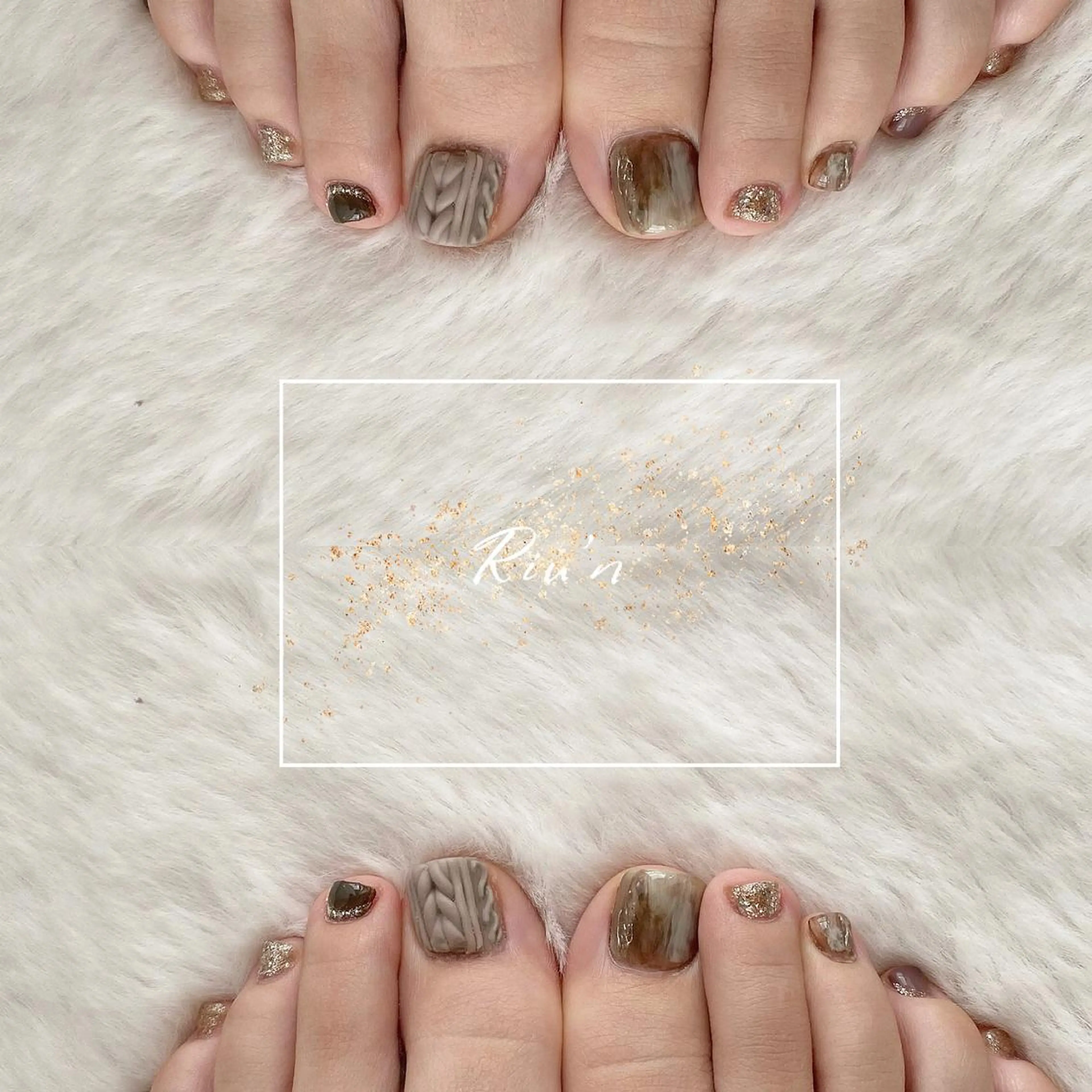 ショート フットネイル Riu*n -private-のネイルデザイン