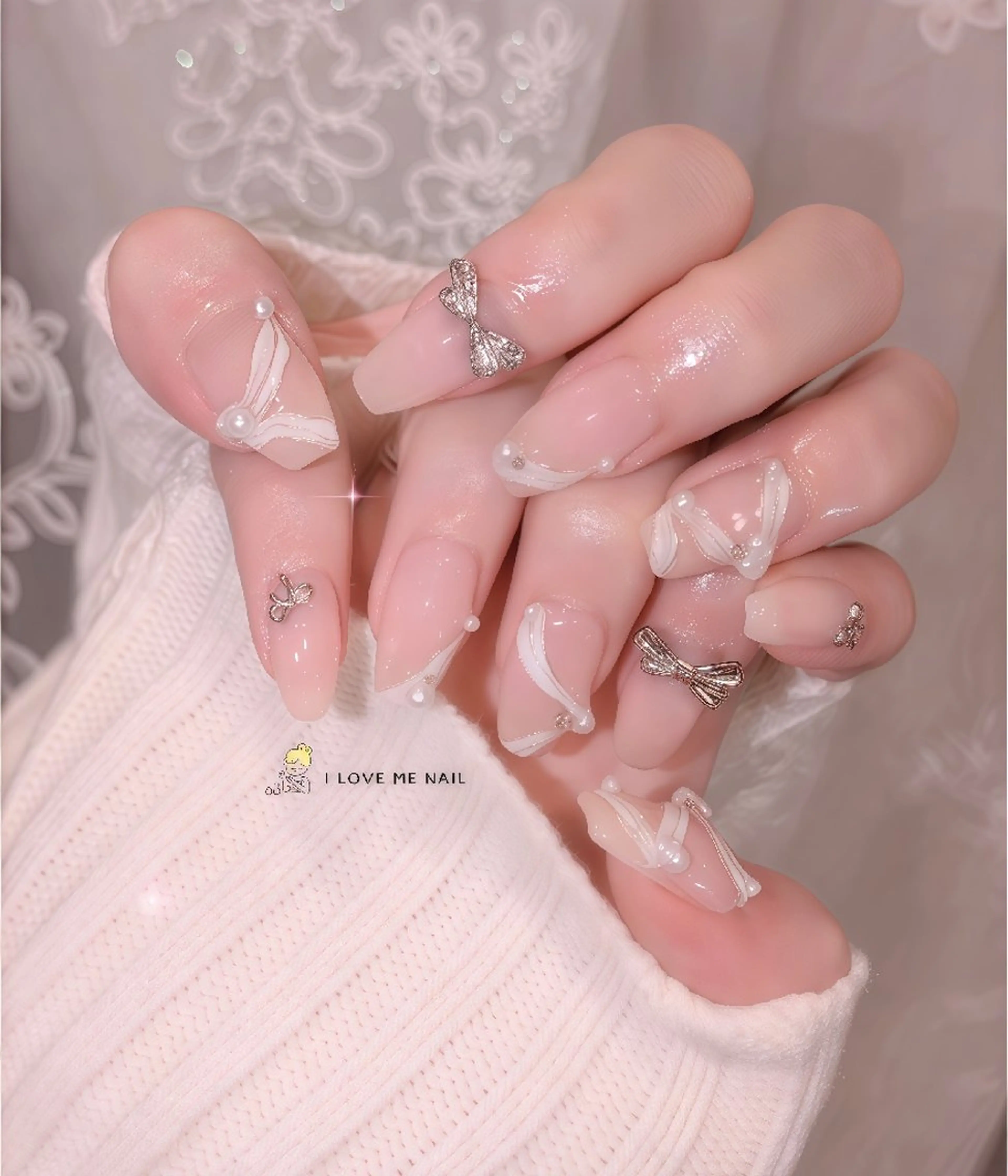 ネイル 長さ出し ジェルネイル 韓国ネイル マグネットネイル ニュアンスネイル ハンドネイル I LOVE ME NAIL.｡.:*♡のネイルデザイン