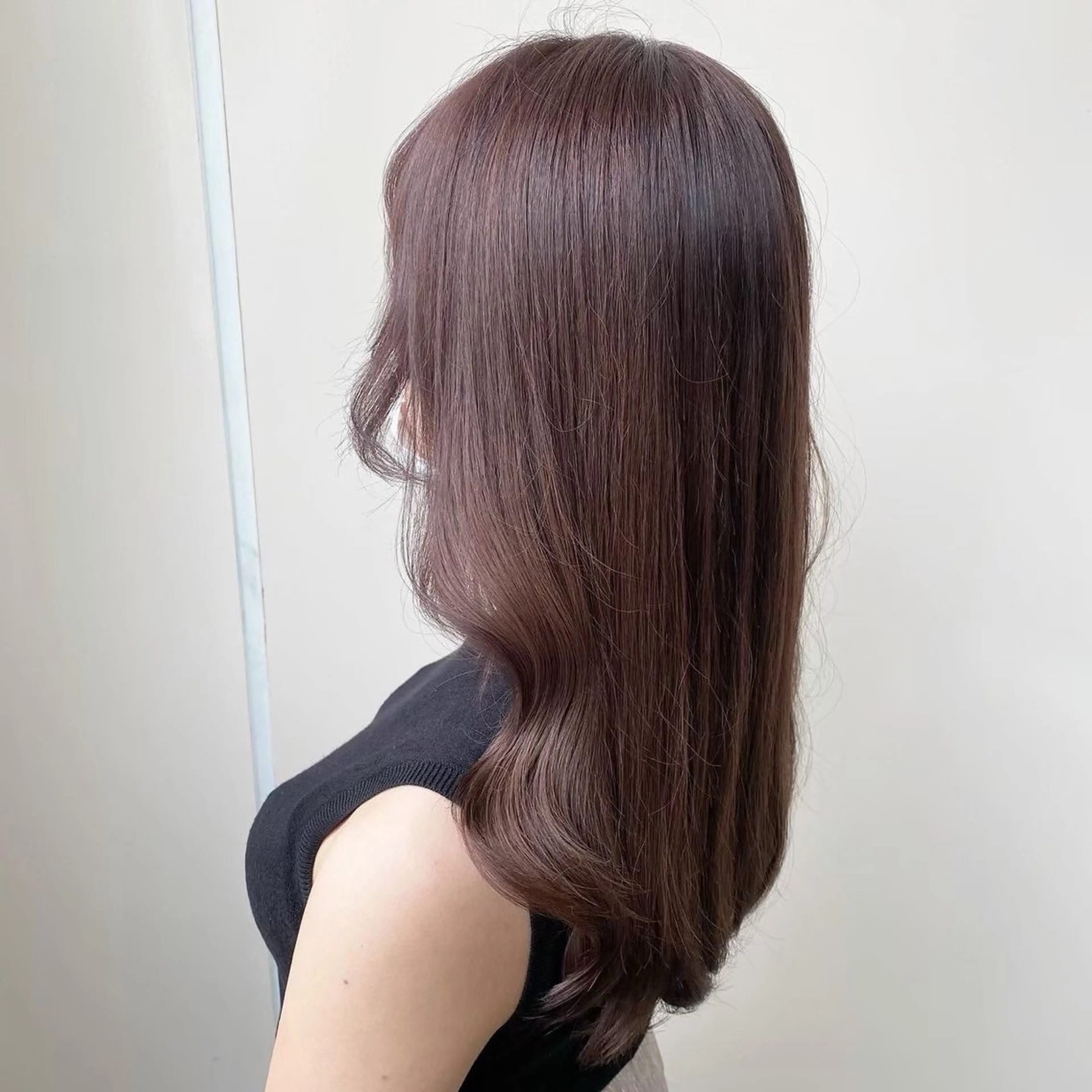 セミロング カラー ブラウンカラー ヘアカラー エクステ🫧アレンジ ￤横浜  ももはのヘアスタイル