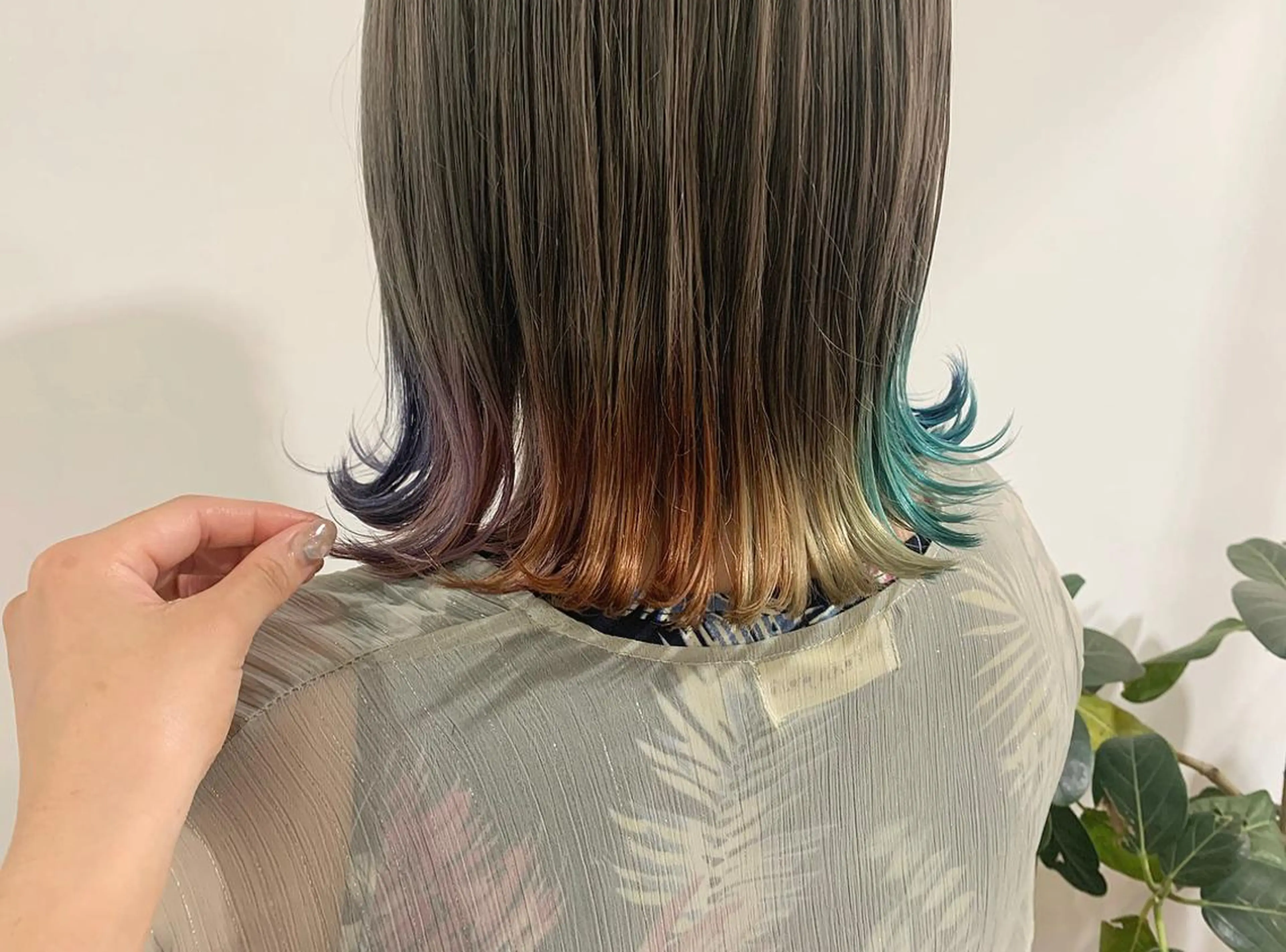 ミディアム カラー ヘアアレンジ ヘアカラー たかいわ みきのヘアスタイル