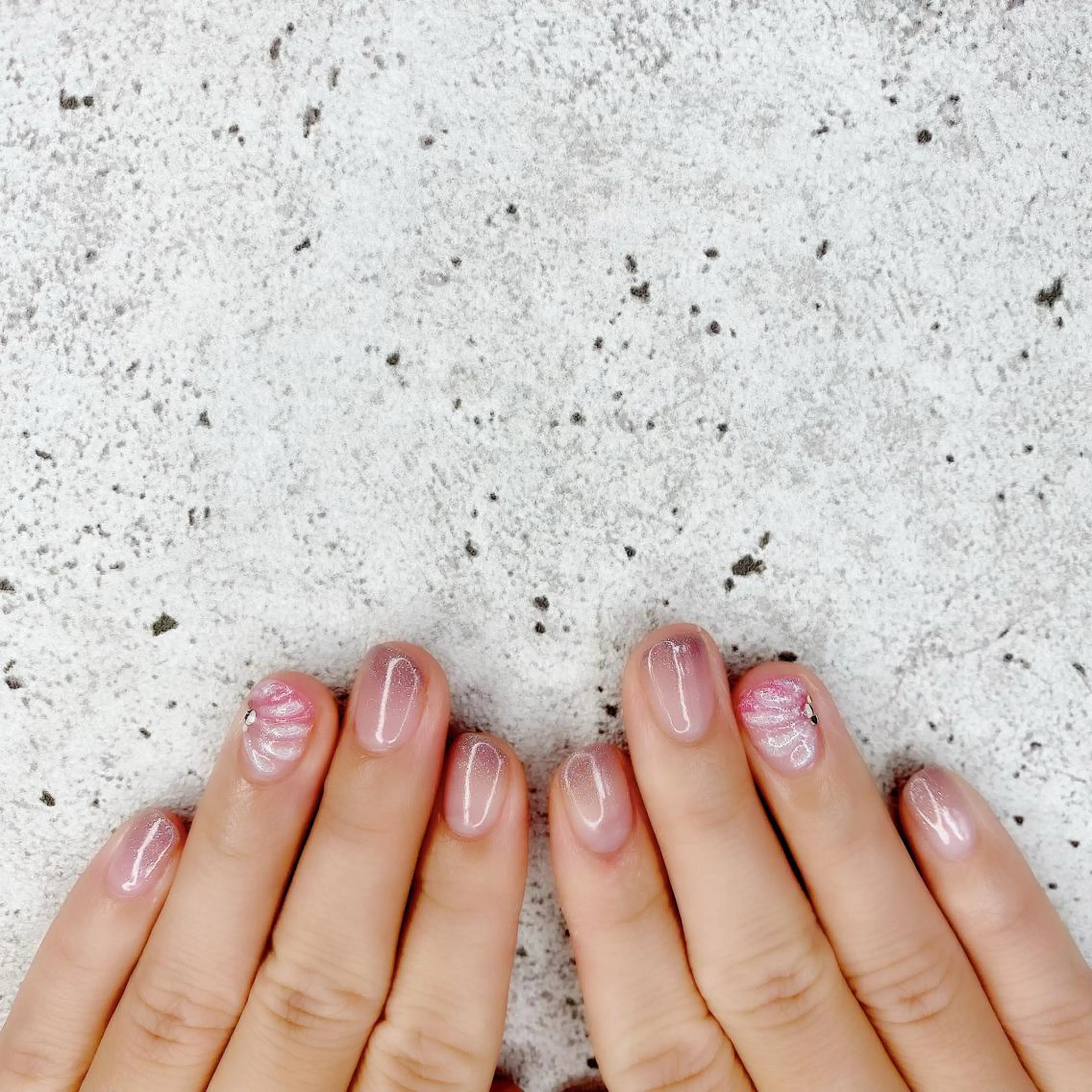 ショート カラー パーマ ヘアアレンジ メンズ キッズ ネイル マツエク・マツパ グラデーションカラー ナチュラル グラデーション ハンドネイル Salon Ｋのネイルデザイン