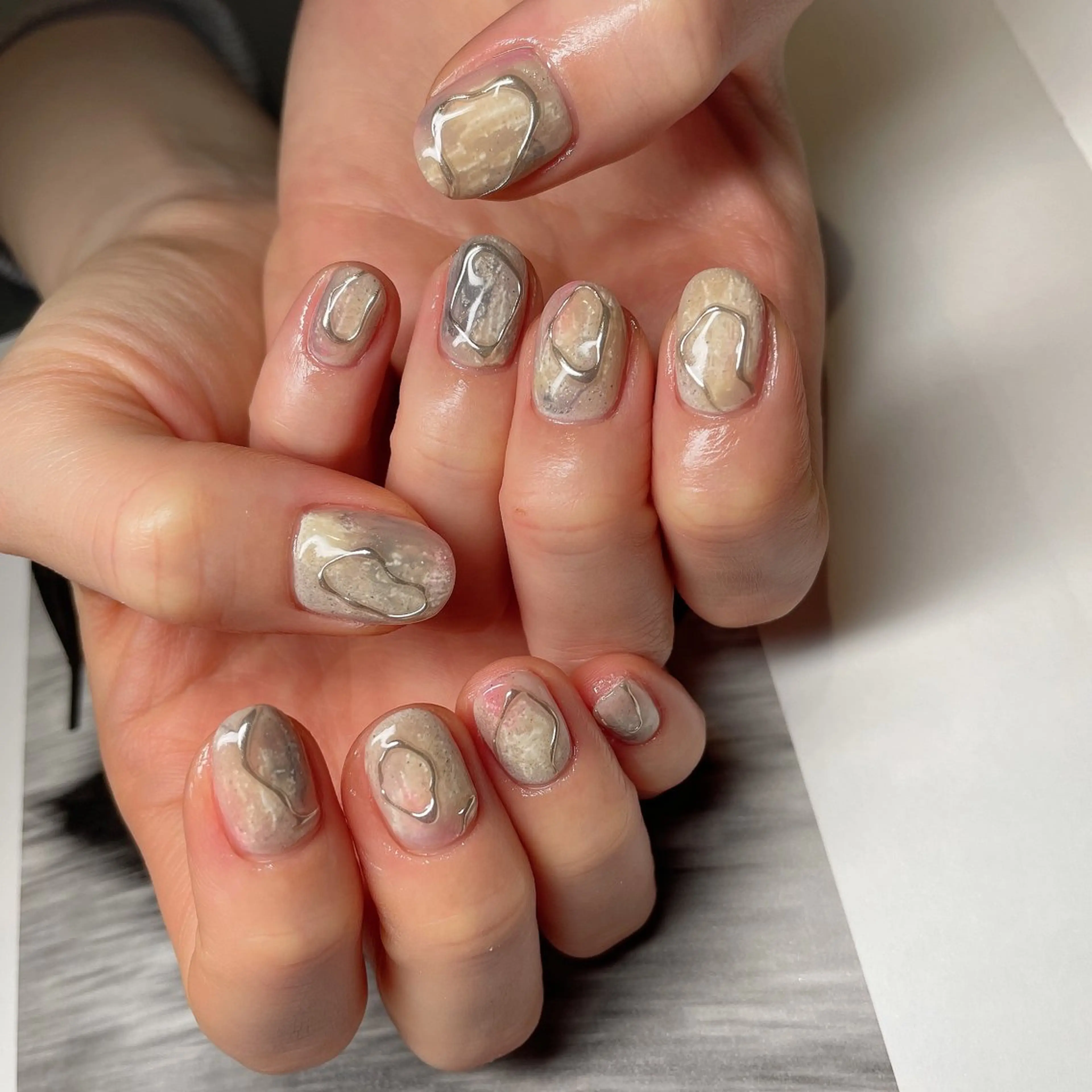 ネイル 春ネイル ハンドネイル lilbondir. chiharuのネイルデザイン