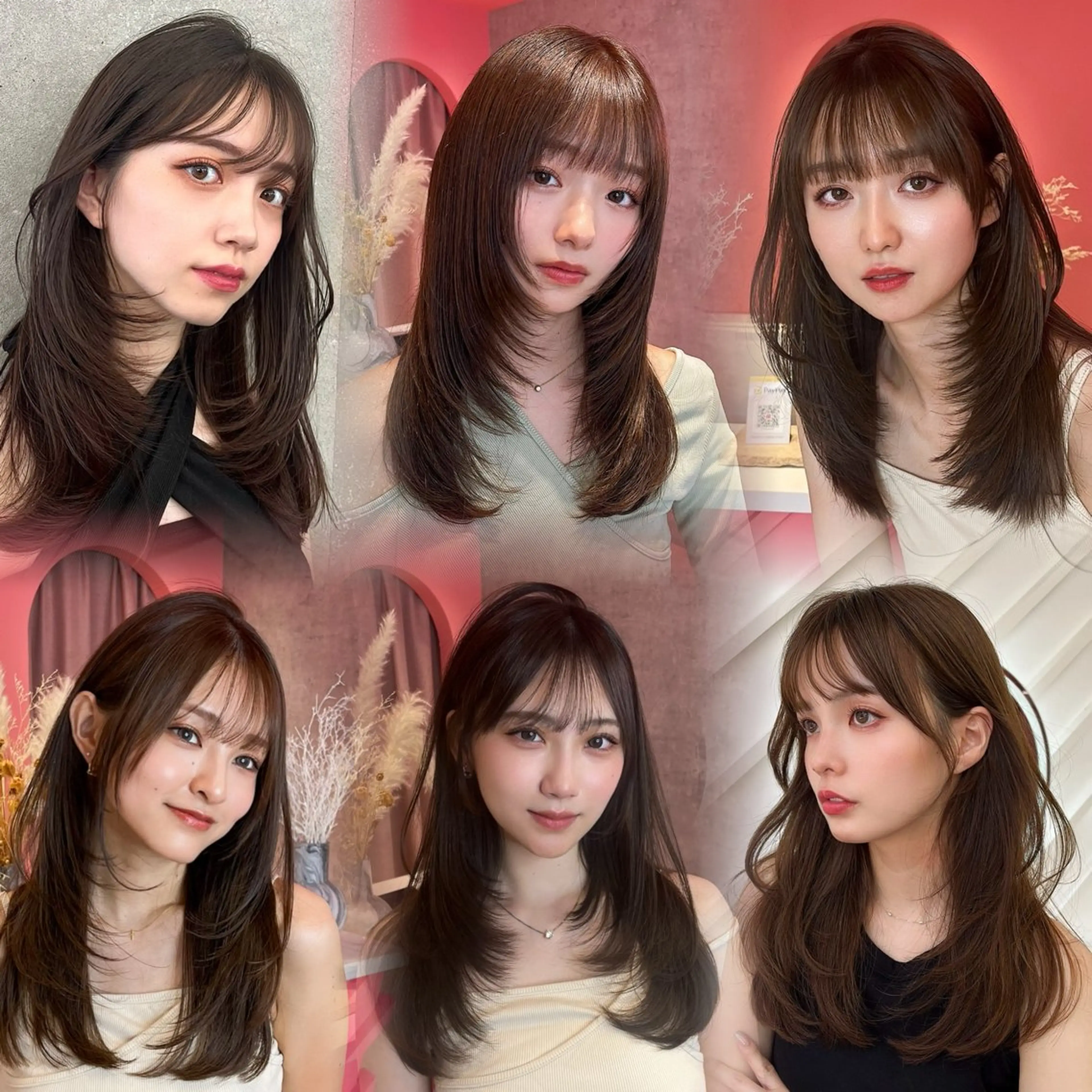 セミロング カラー 山崎/ボブ縮毛矯正 レイヤー髪質改善のヘアスタイル