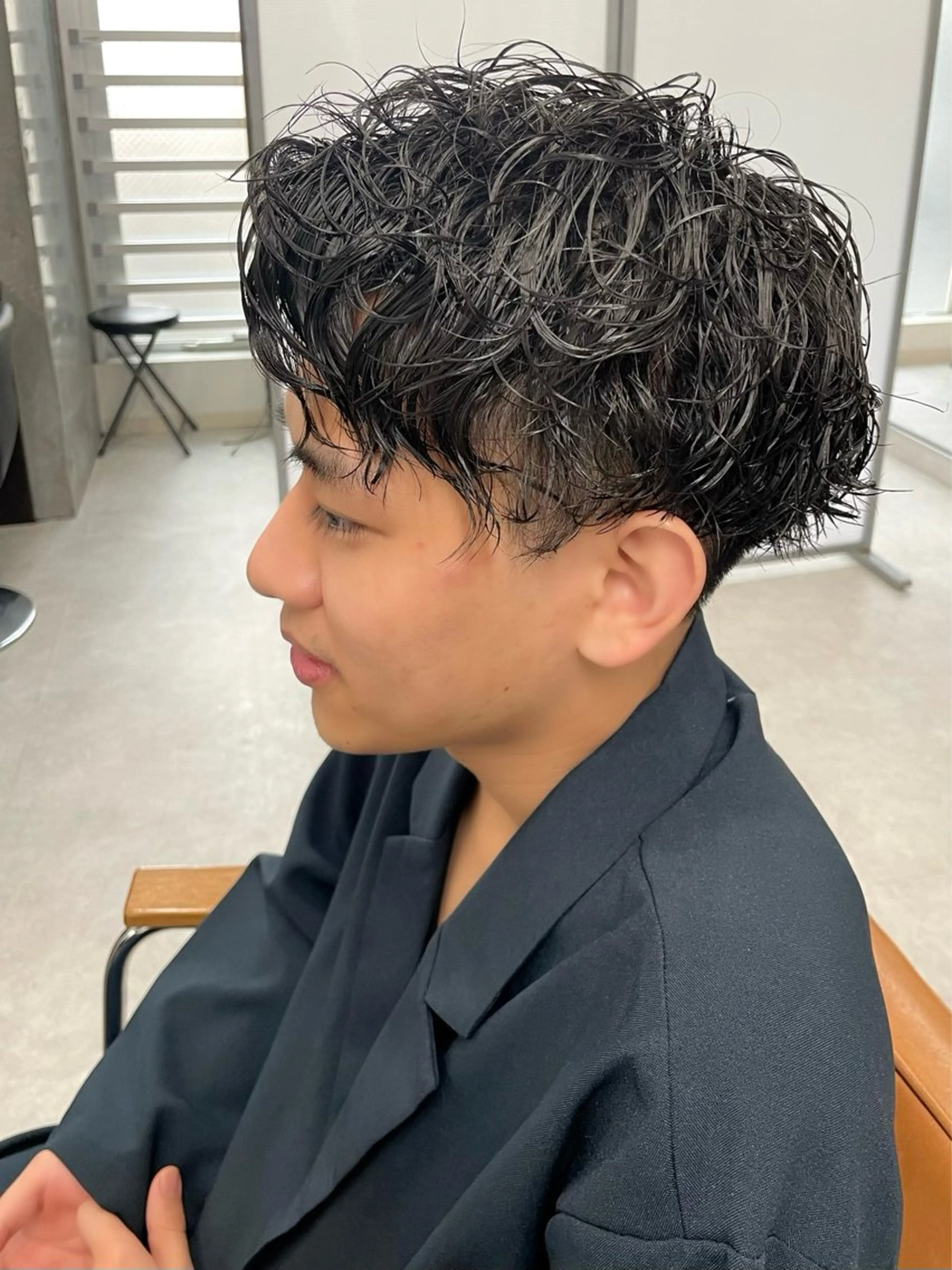 ショート パーマ メンズ カット パーマ トリートメント メンズ似合わせ🪞 副店長 kotoriのヘアスタイル