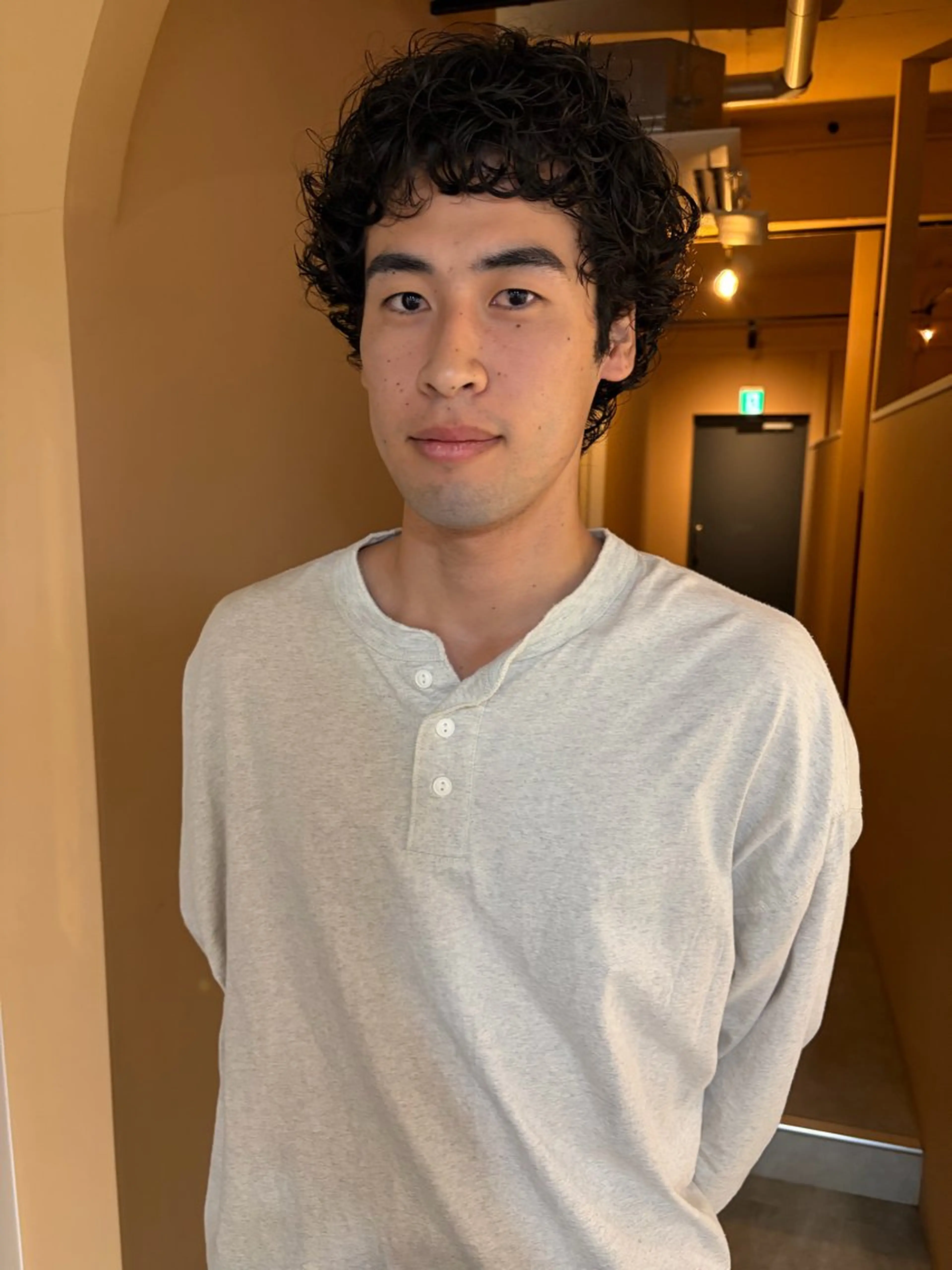 ミディアム パーマ メンズ カット パーマ 💈メンズパーマ& カット💈小林真也のヘアスタイル