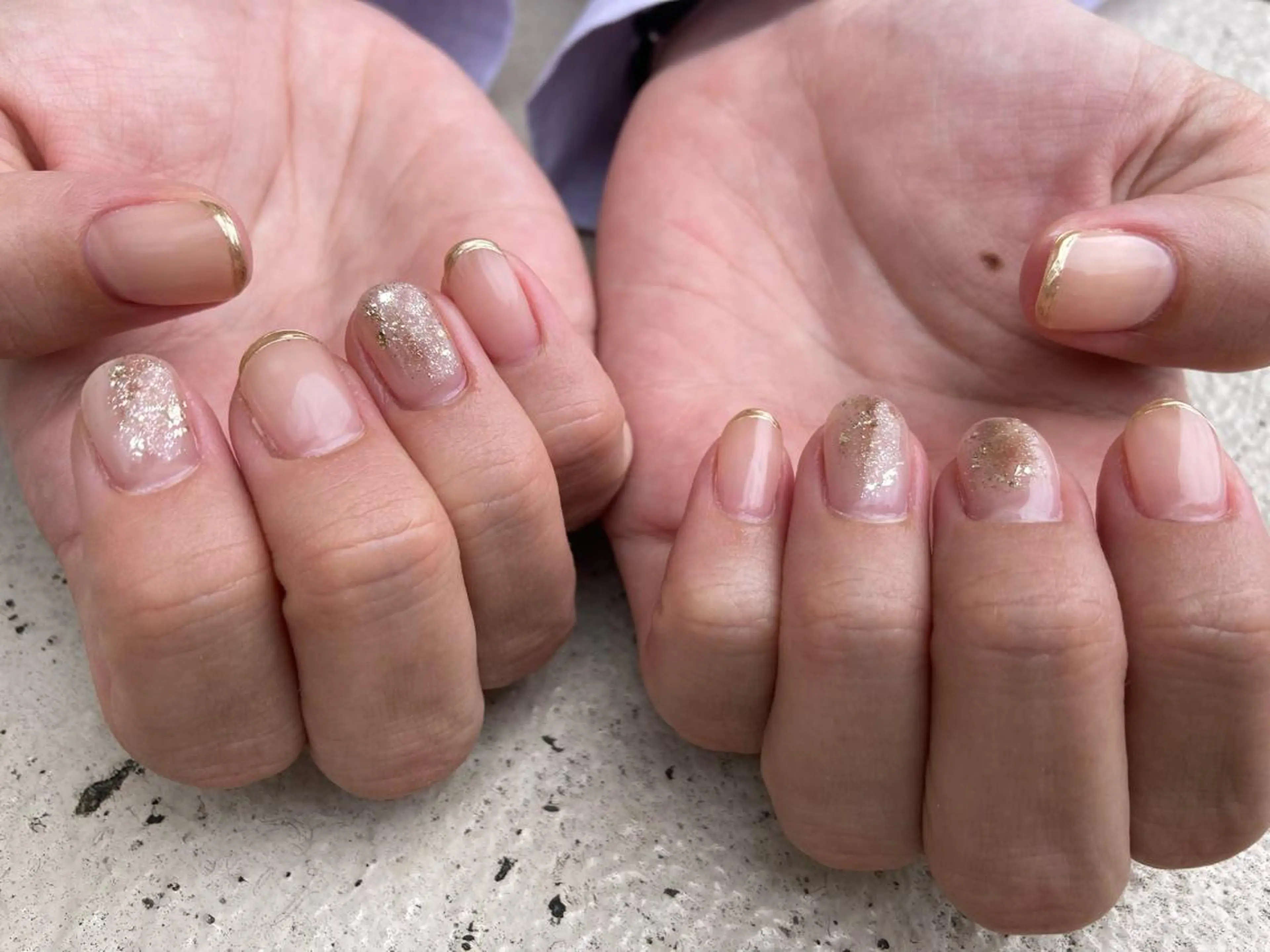 ショート ネイル ハンドネイル フットネイル ✴︎ Delightのネイルデザイン