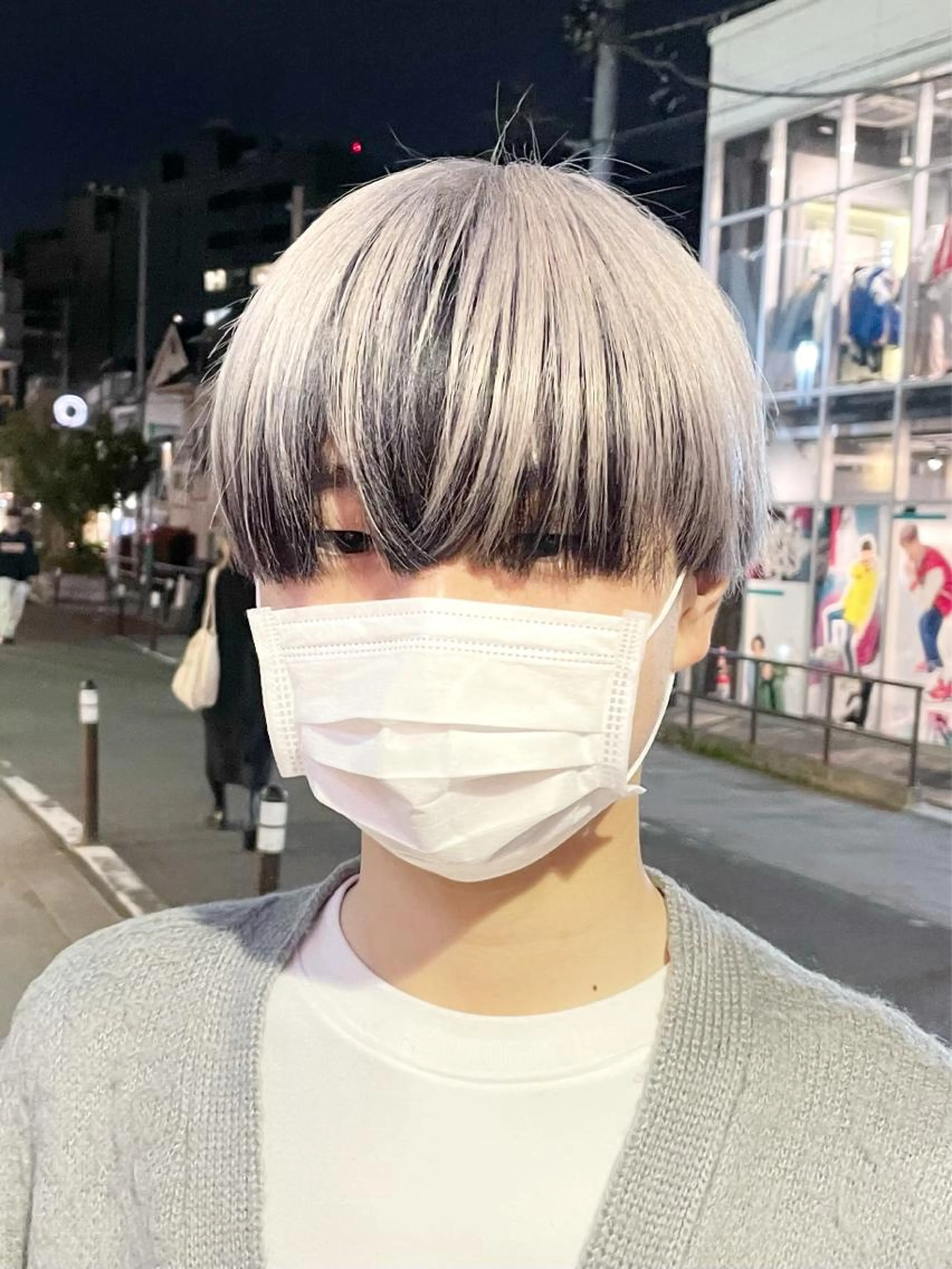 【ミニモ学割📣】ブリーチ+カラー🇰🇷+水素トリートメント💧※メンズ限定#新規限定#ケアブリーチ#デザインの写真