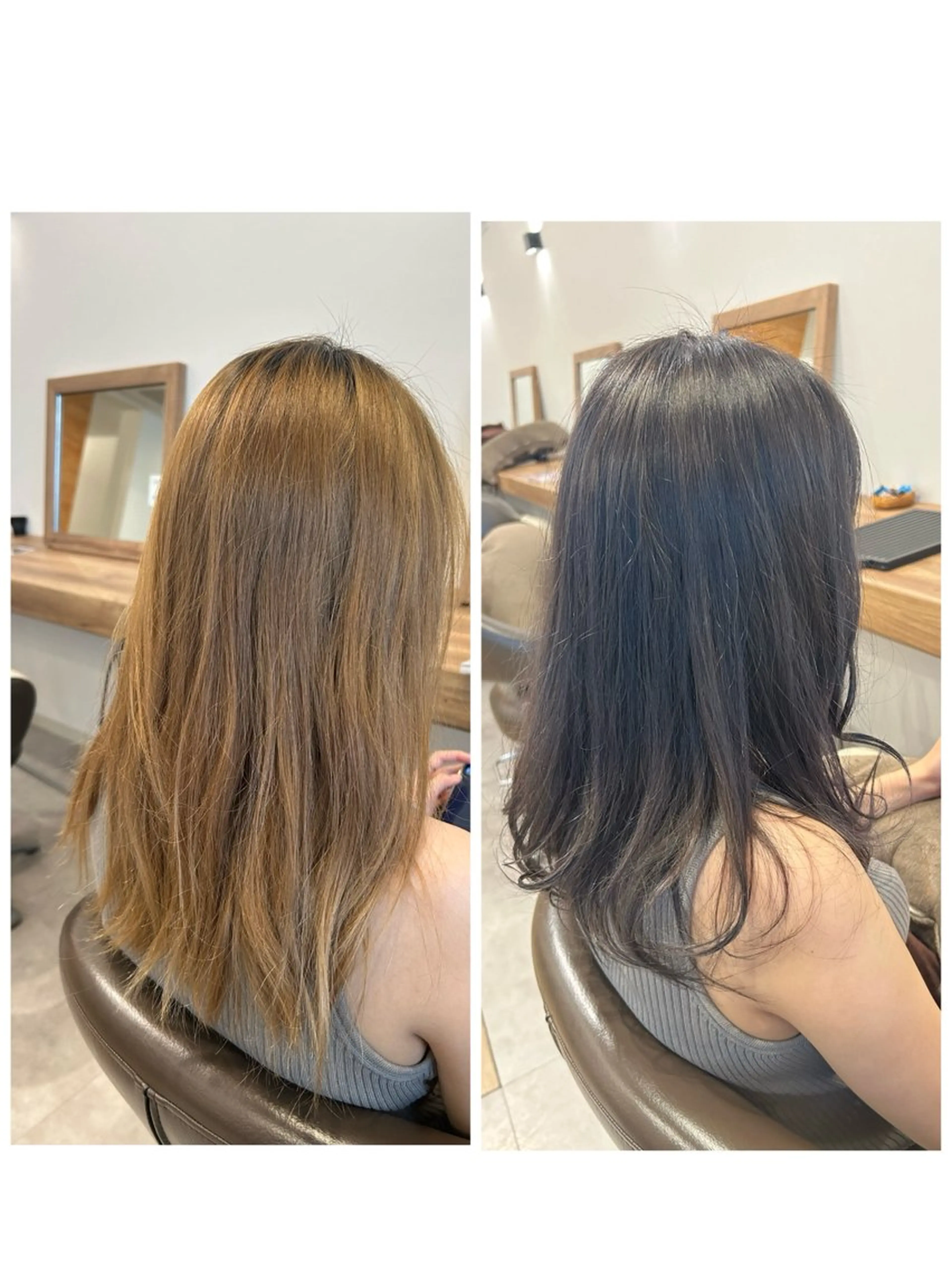 セミロング カラー 山越 美裕樹のヘアスタイル