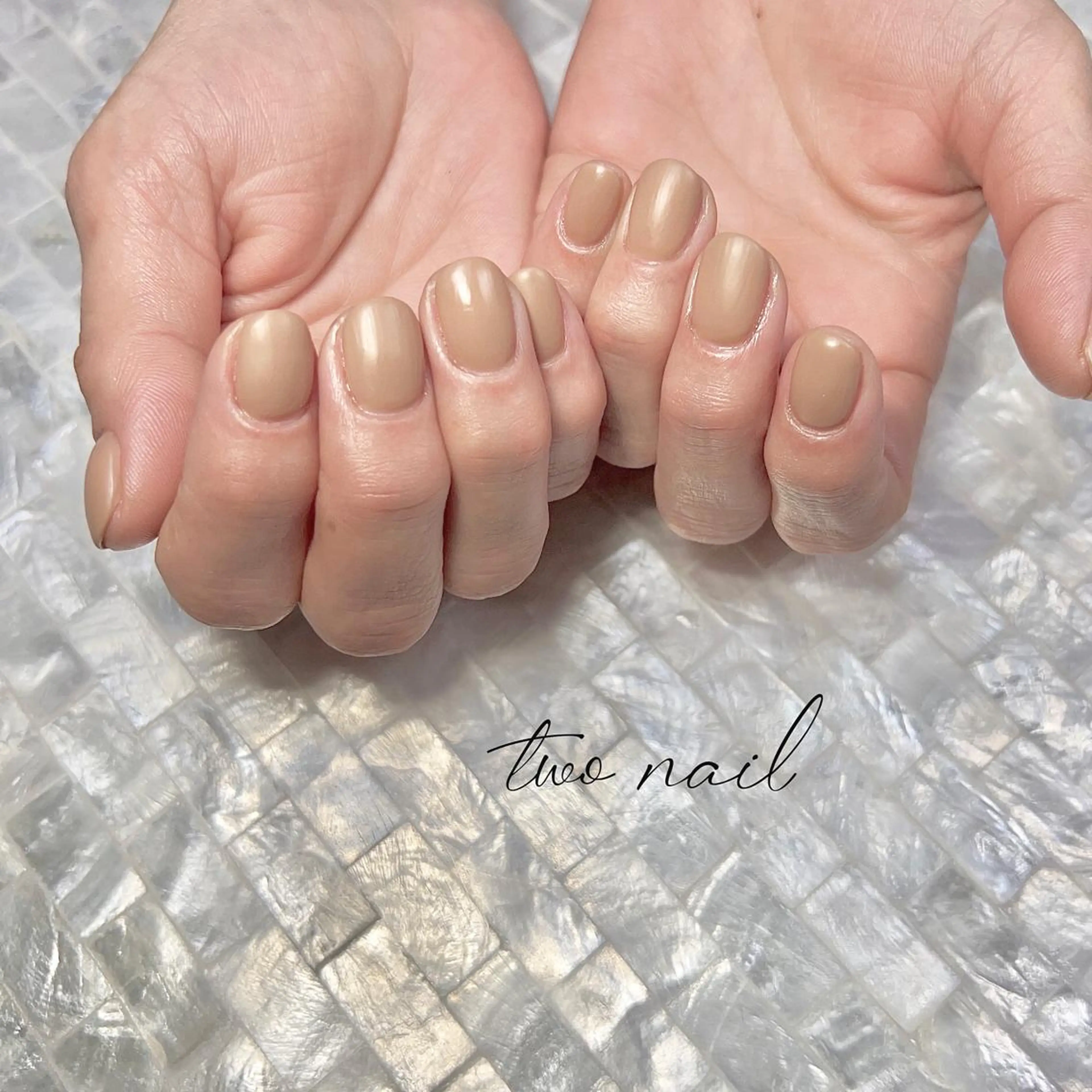 ネイル アートネイル ブラウン フットネイル ハート ニュアンスネイル ハンドネイル two nailのネイルデザイン