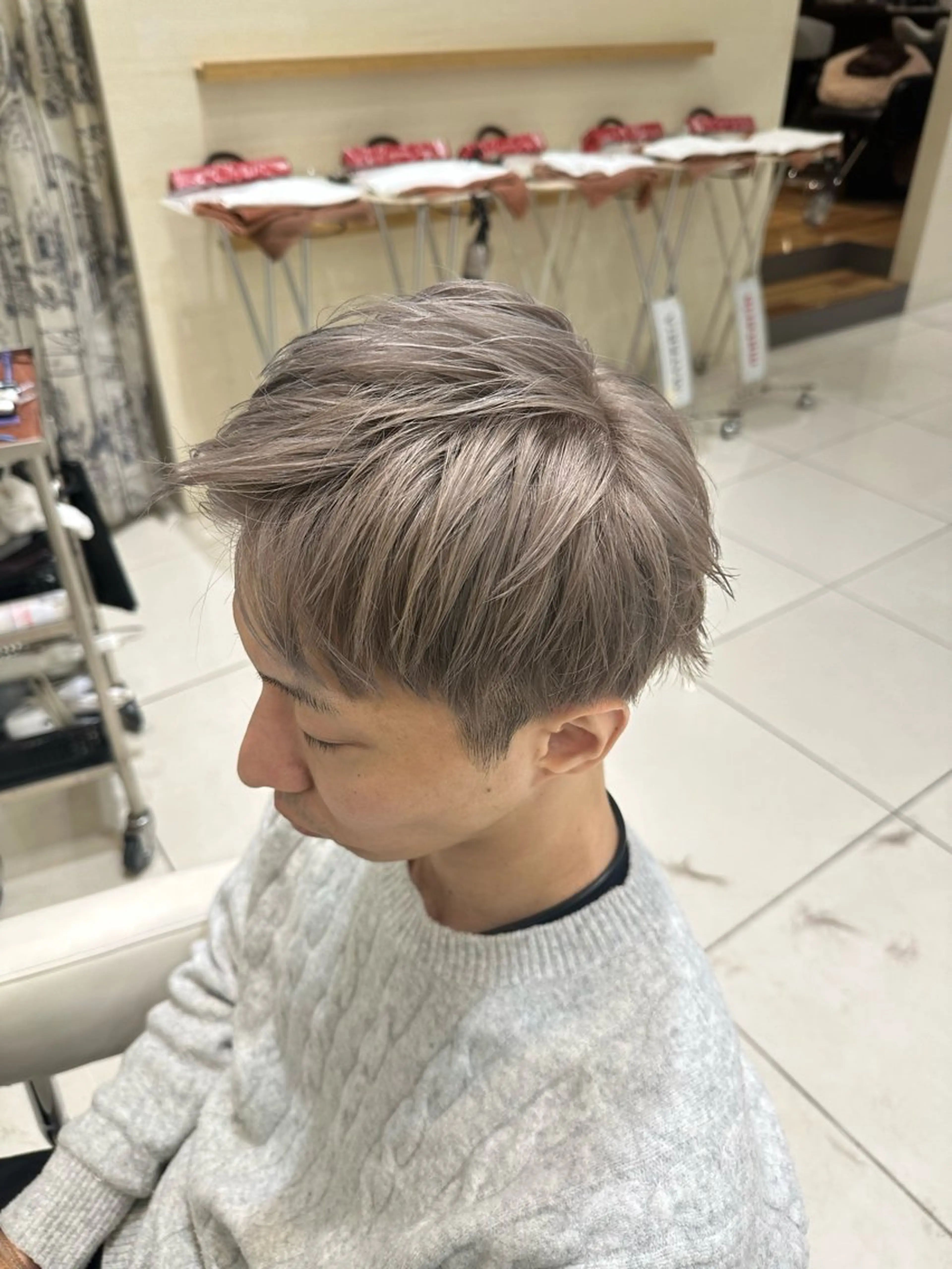 メンズ 艶髪/ブリーチなし Wカラー🌺yuiのヘアスタイル