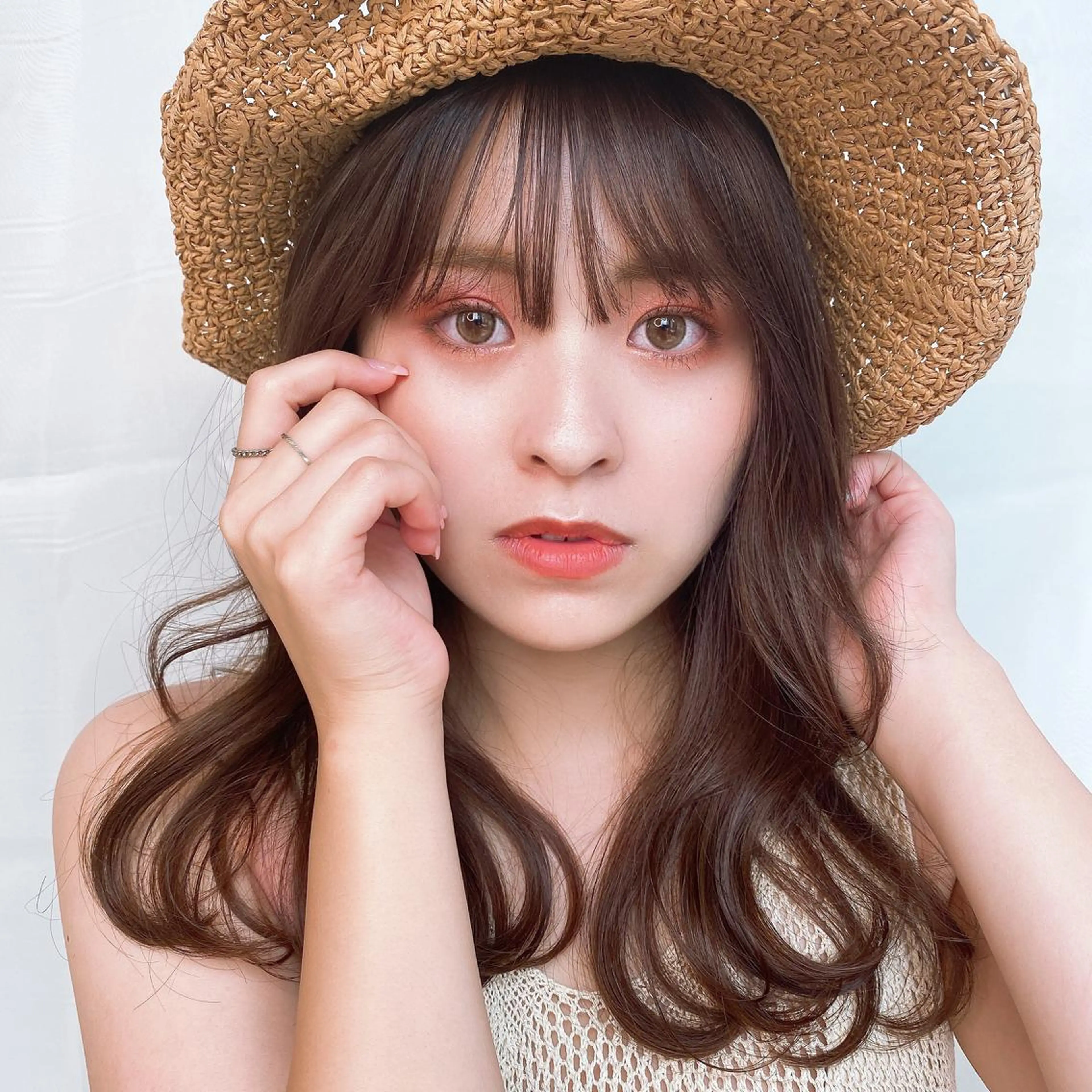 ロング カラー ヘアアレンジ 対馬 粘音のヘアスタイル