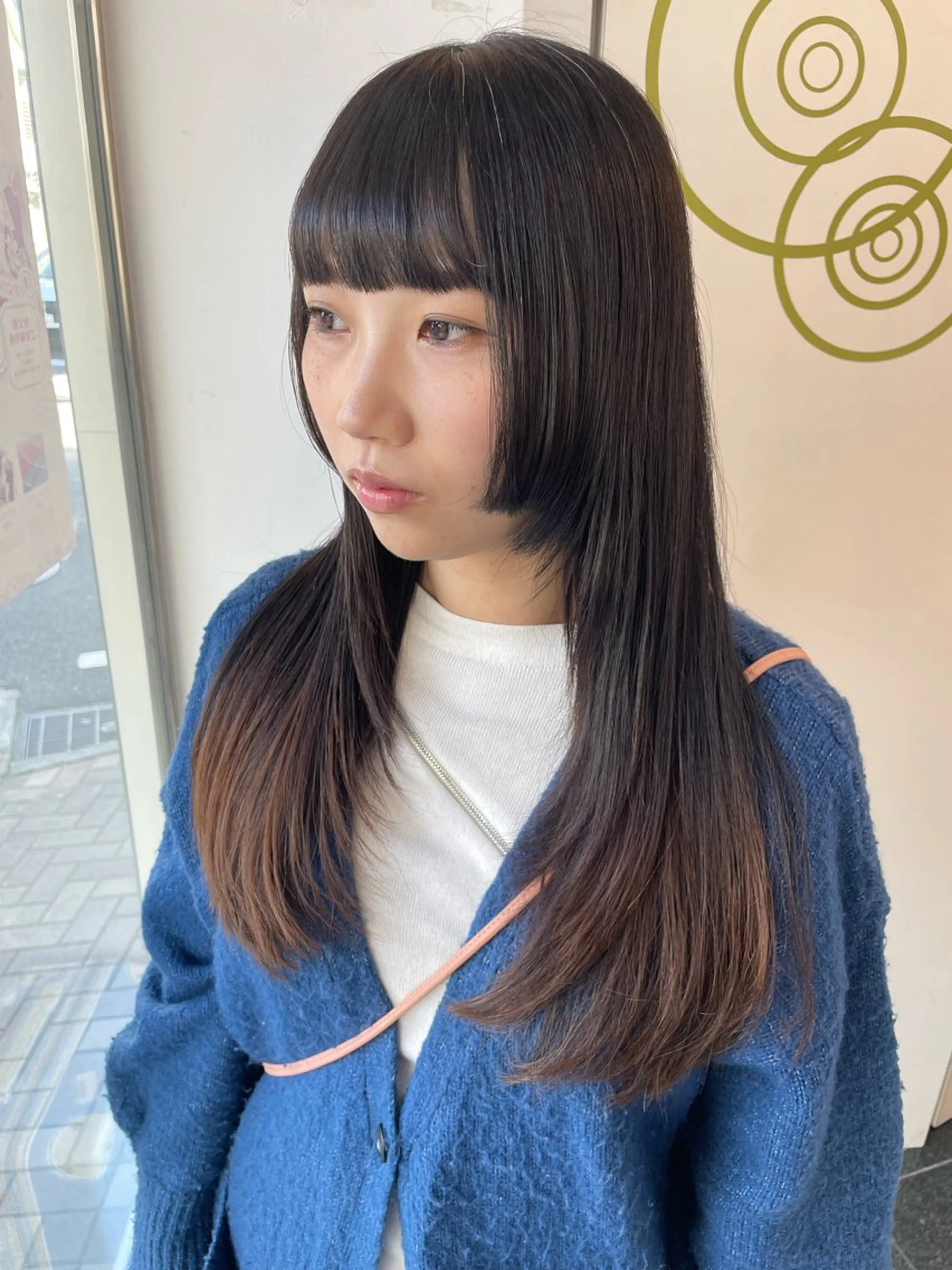 セミロング カット トリートメント 艶髪韓国レイヤー 🇰🇷✨小清水✨のヘアスタイル