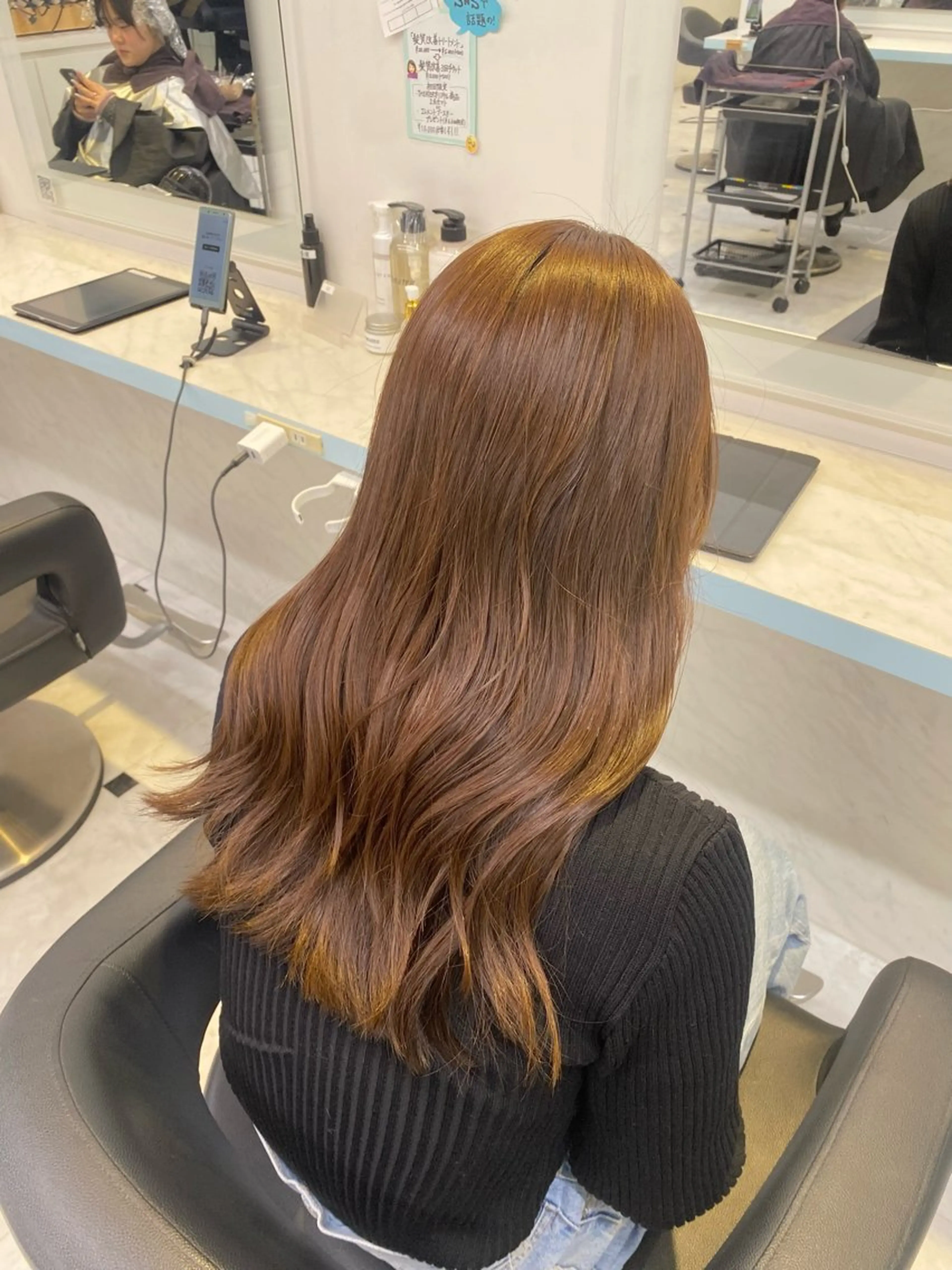 ロング カラー ヘアカラー 🤎モテ髪＆透明感 ミルクティー🥣🤎のヘアスタイル