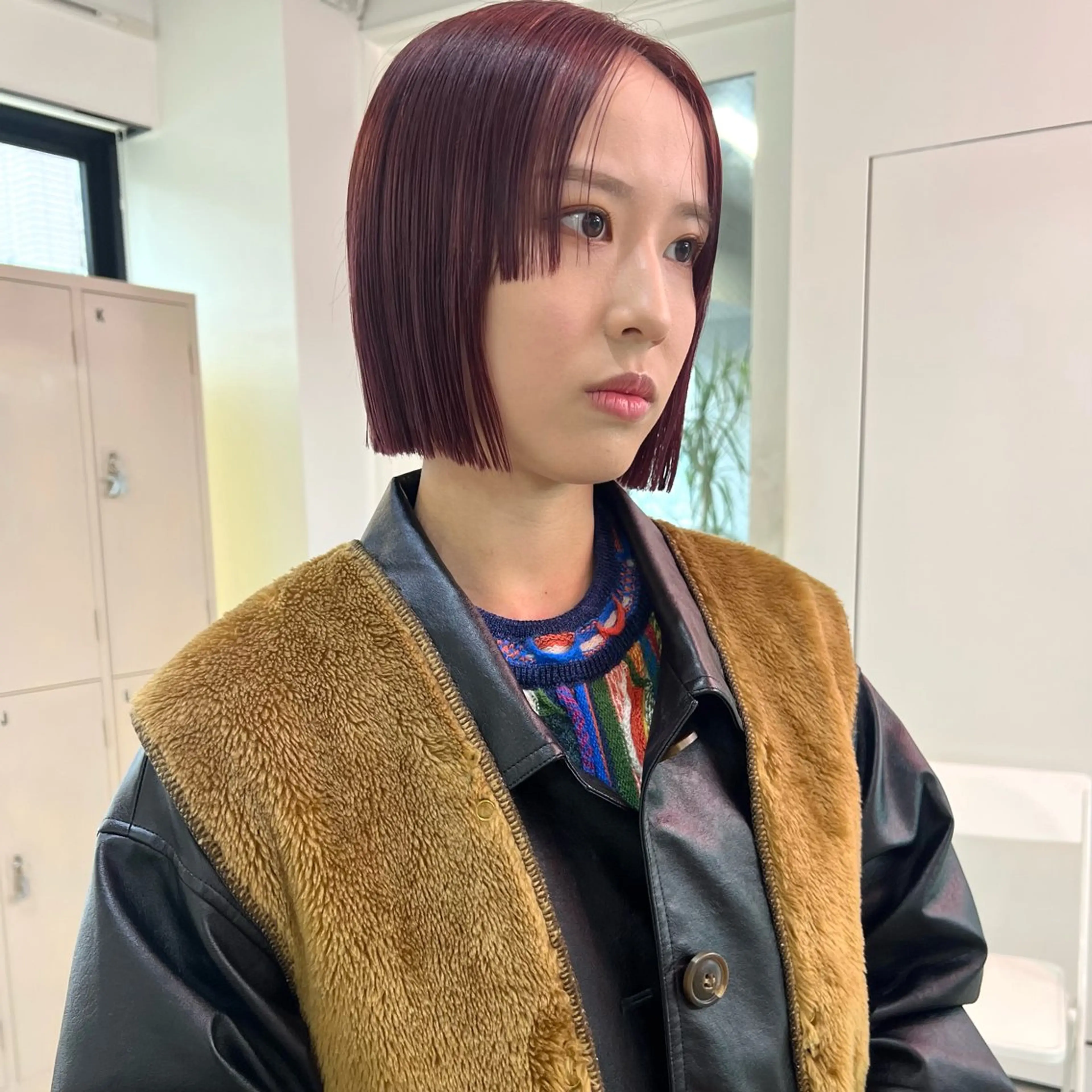 ショート カラー パーマ ヘアアレンジ キッズ 🧨ブリーチー×ボブ レイヤー💎じゅえるのヘアスタイル