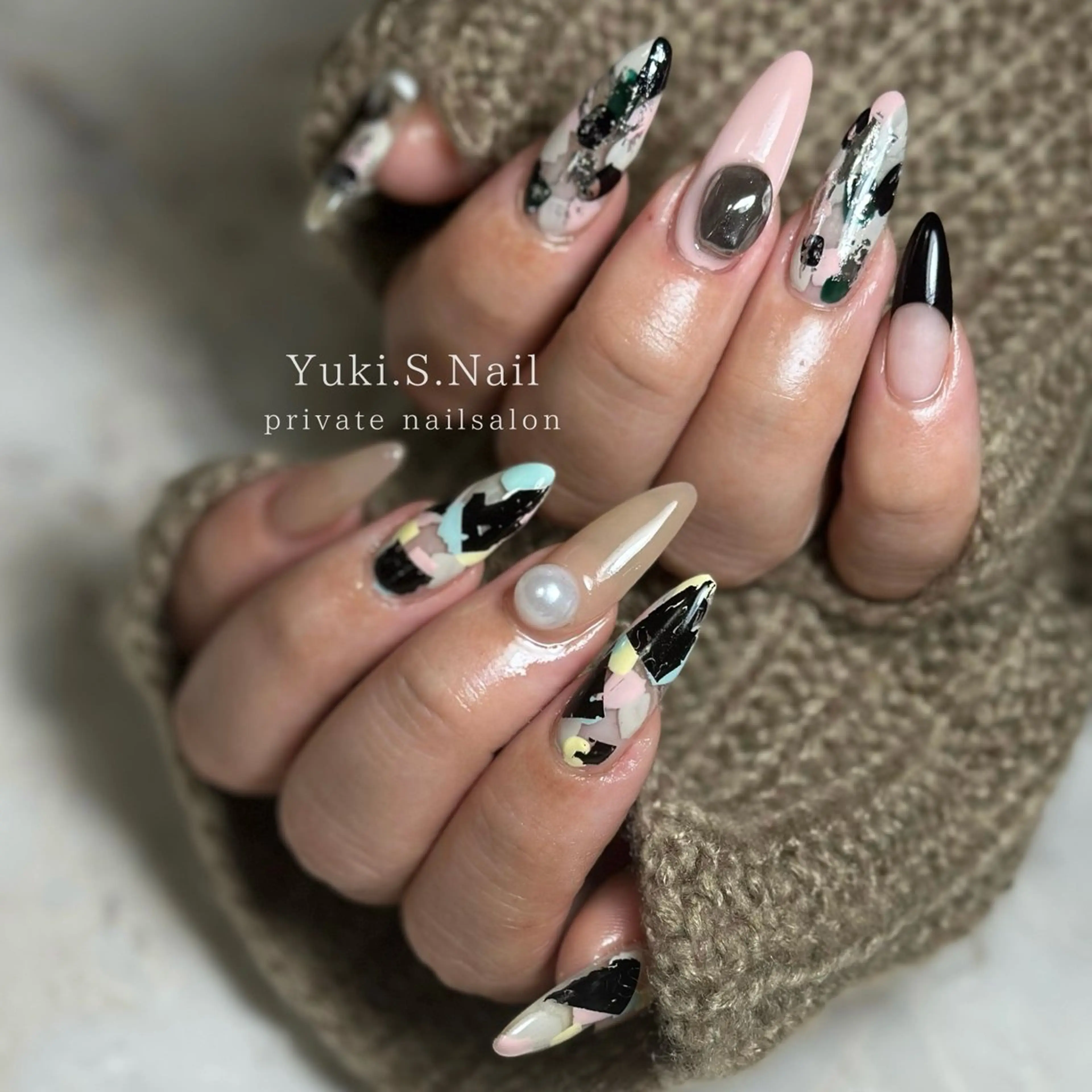 ロング ハンドネイル Yuki S.Nailのネイルデザイン