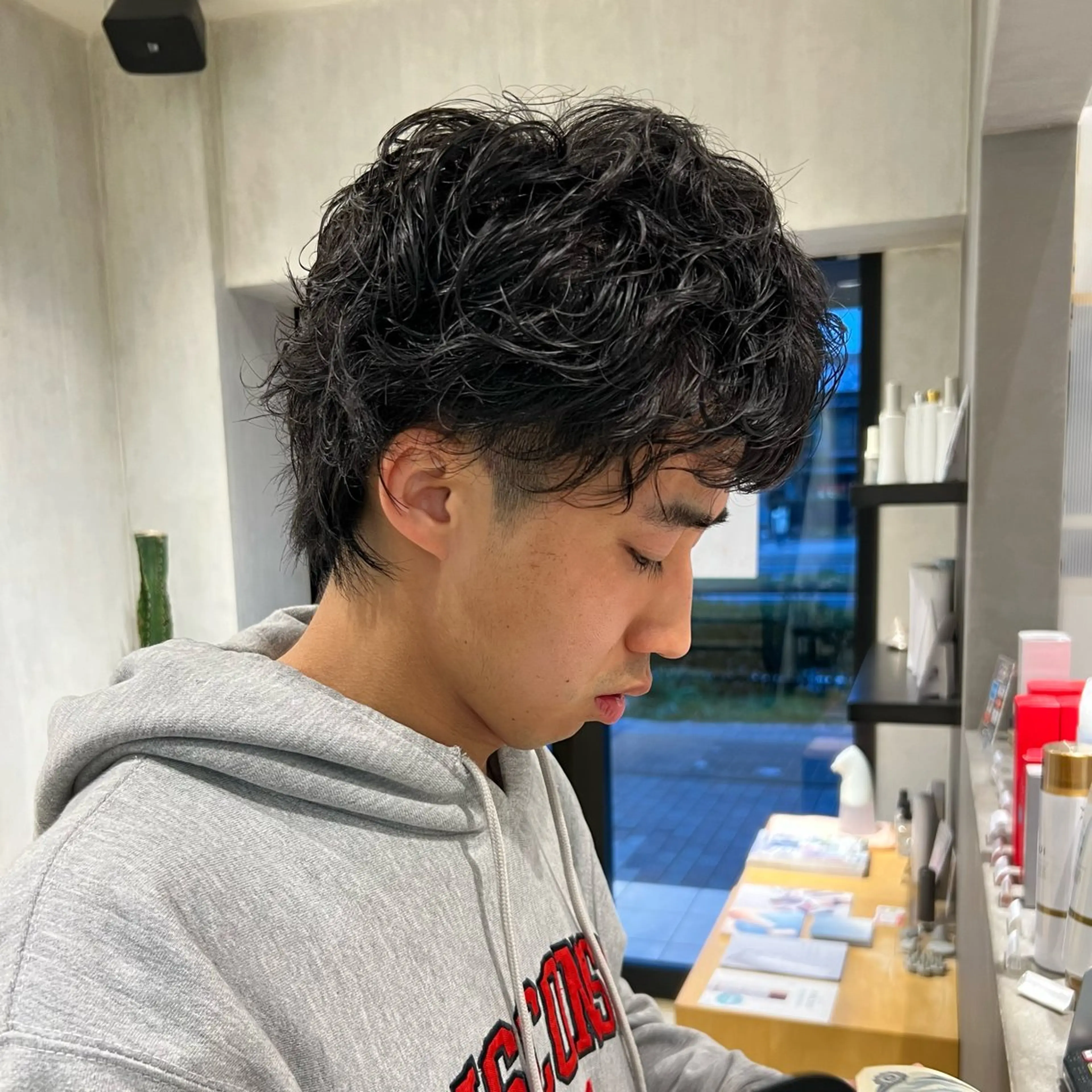 パーマ メンズ メンズパーマ カット パーマ メンズパーマ/フェ ザーパーマ/古川晴輝のヘアスタイル