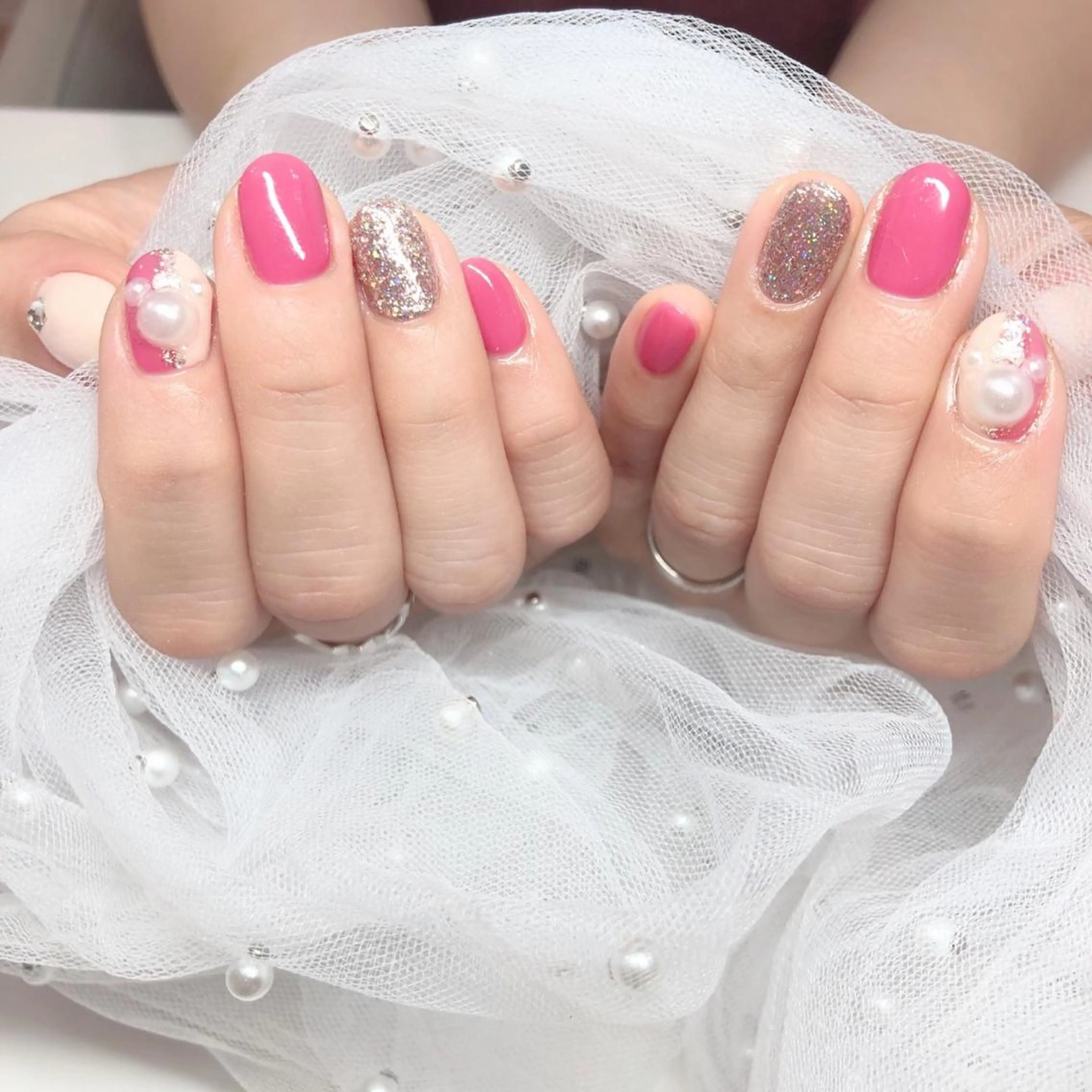 ネイル ハンドネイル マジック ミラーのネイルデザイン