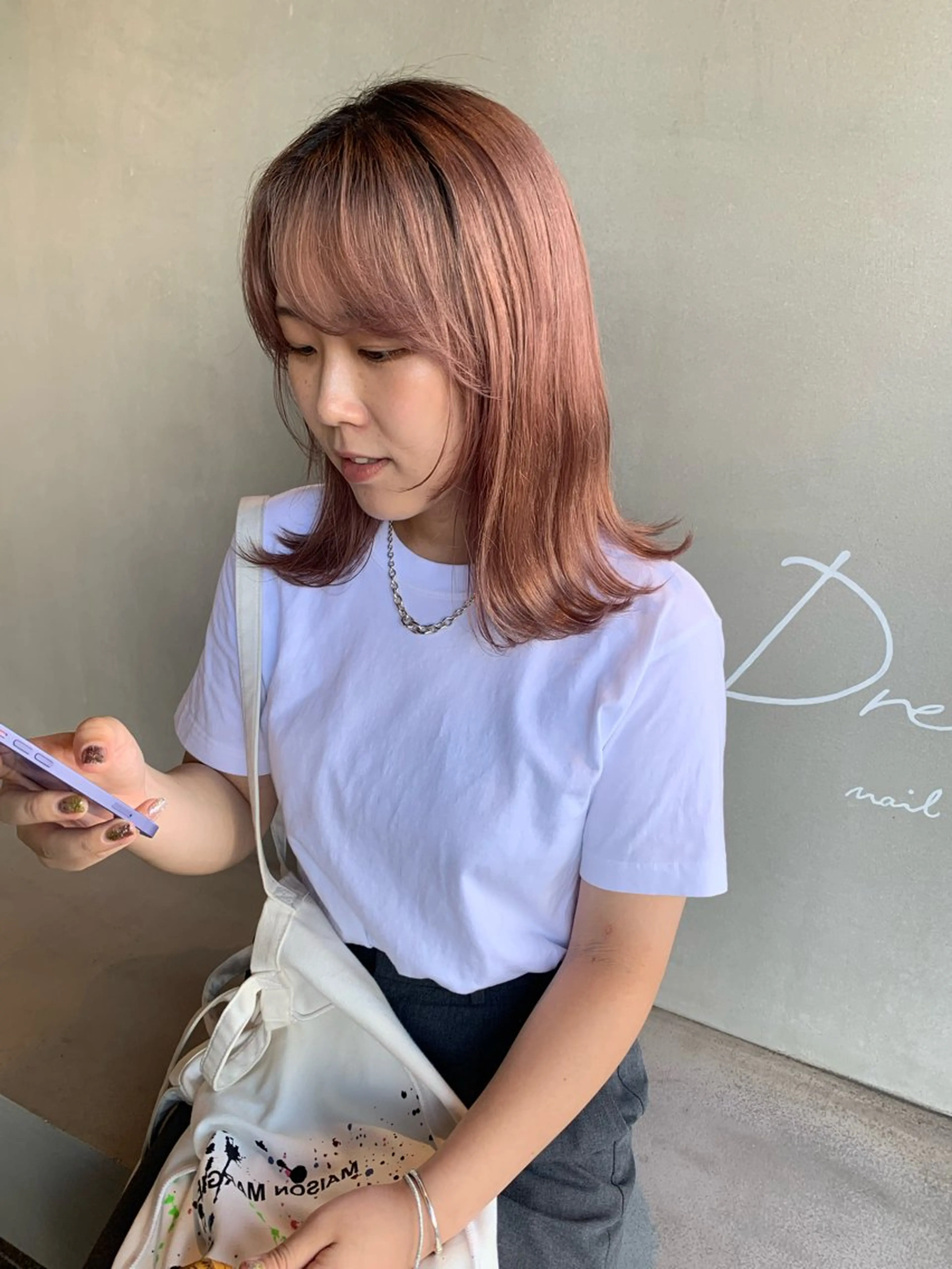 ミディアム カラー ブリーチ/アレンジ 天満/chihiroのヘアスタイル