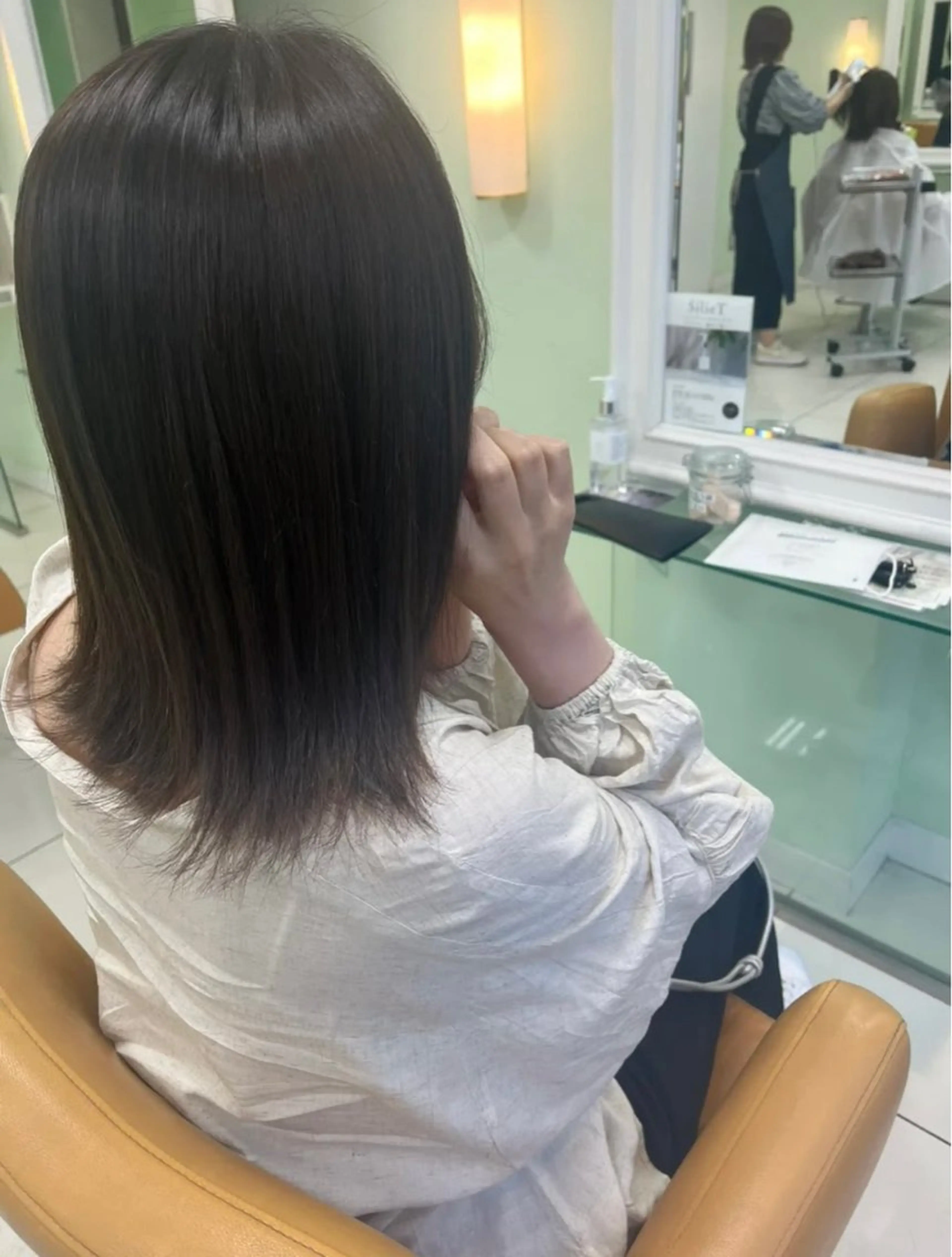 ミディアム カラー カットカラーモデル BASSA上石神井店のヘアスタイル