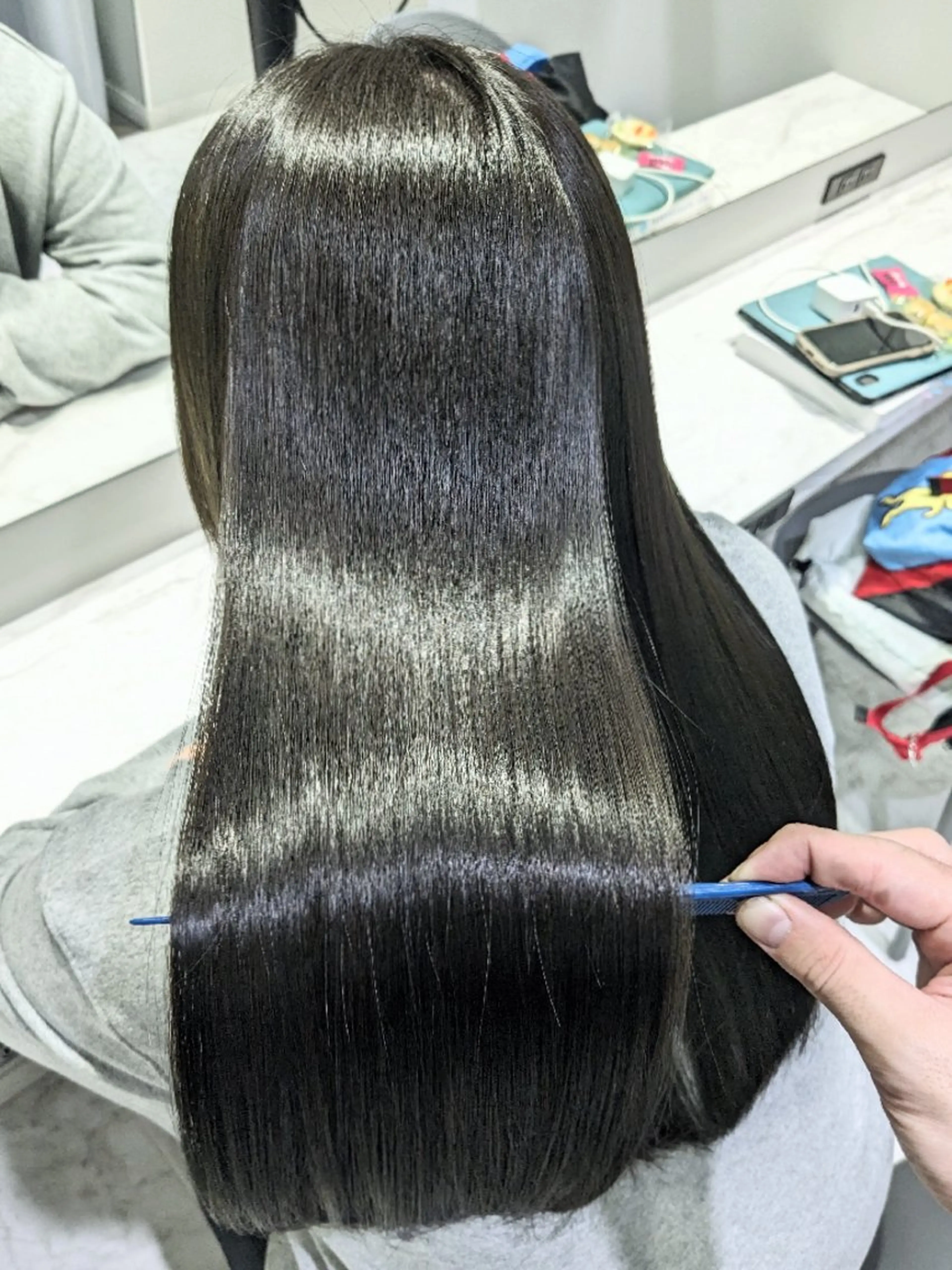 ロング カット 縮毛矯正 トリートメント ヘッドスパ 柏駅前/ 髪質改善/ 半個室/hikaruのヘアスタイル