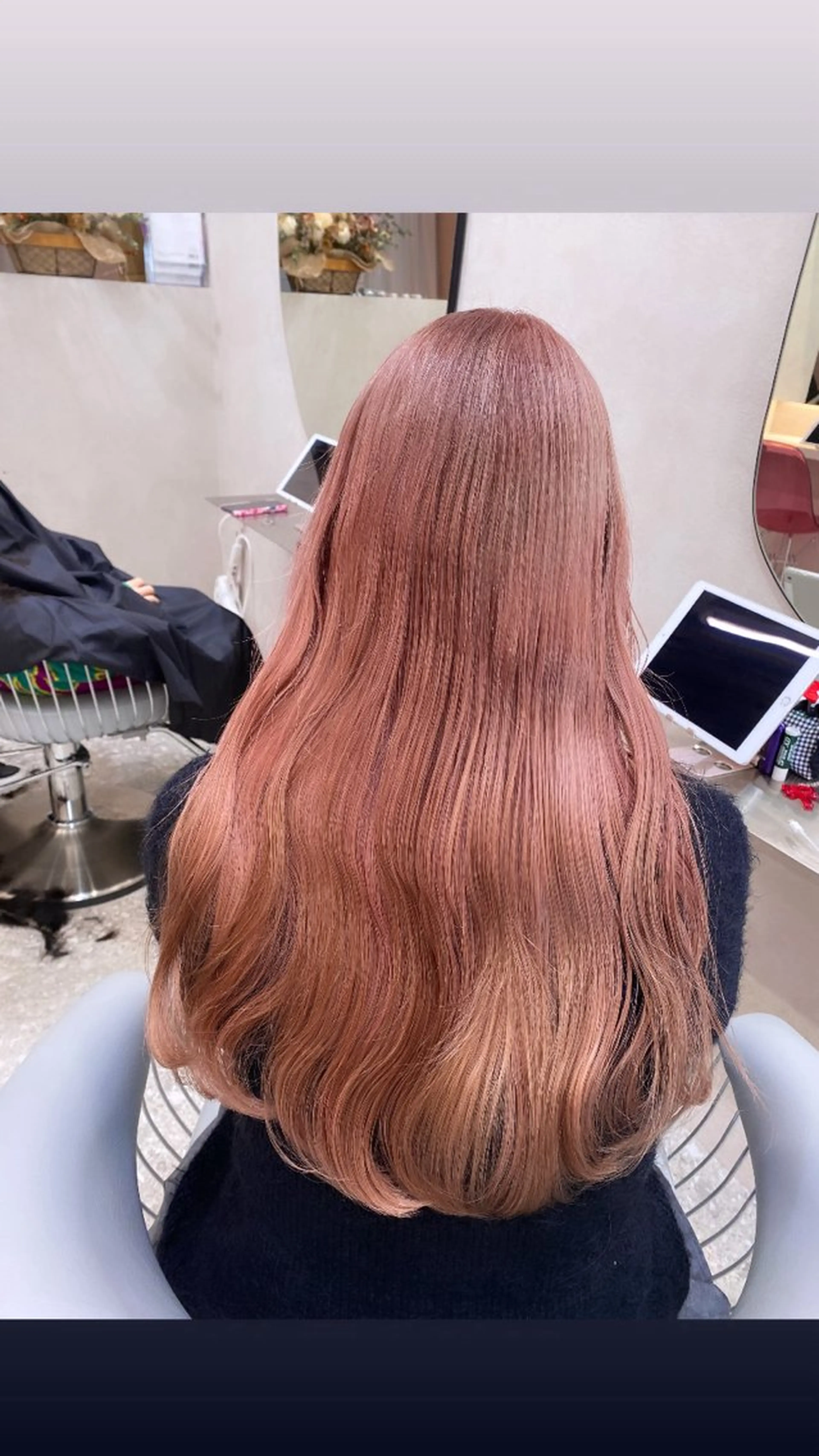 ロング カラー ヘアアレンジ シールエクステ ベージュカラー ブリーチ ケアブリーチ ダブルカラー 渋谷/韓国レイヤー/ シールエクステ ななのヘアスタイル