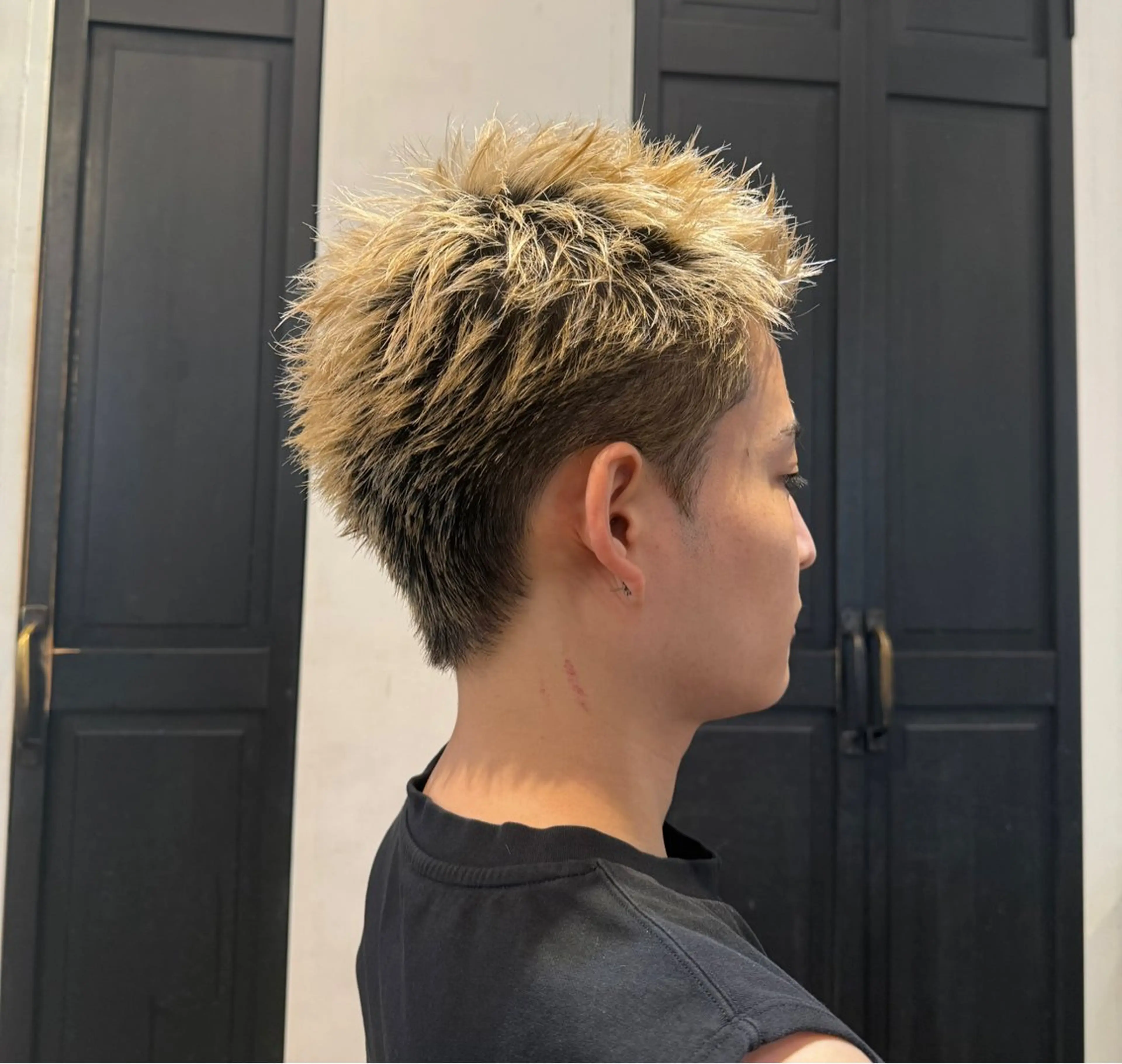 ショート カラー メンズ メンズパーマ スパイキーショート ショートヘア ヘアカラー heavenly by HAVANA新宿所属・メンズショート/ピン パーマ/新宿/フウガのヘアスタイル