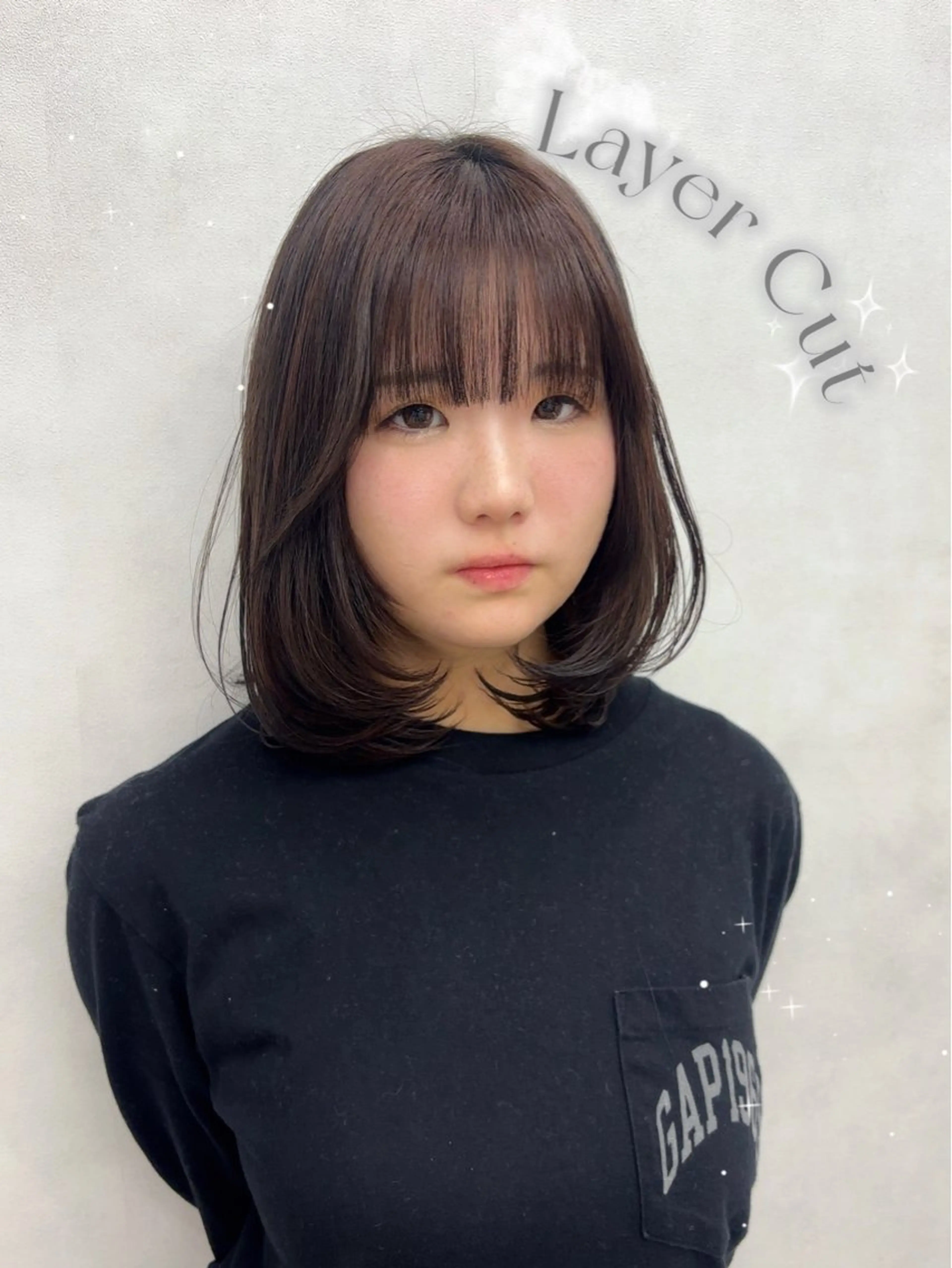 ミディアム ミディアムレイヤー レイヤーカット MONA HIYORIのヘアスタイル