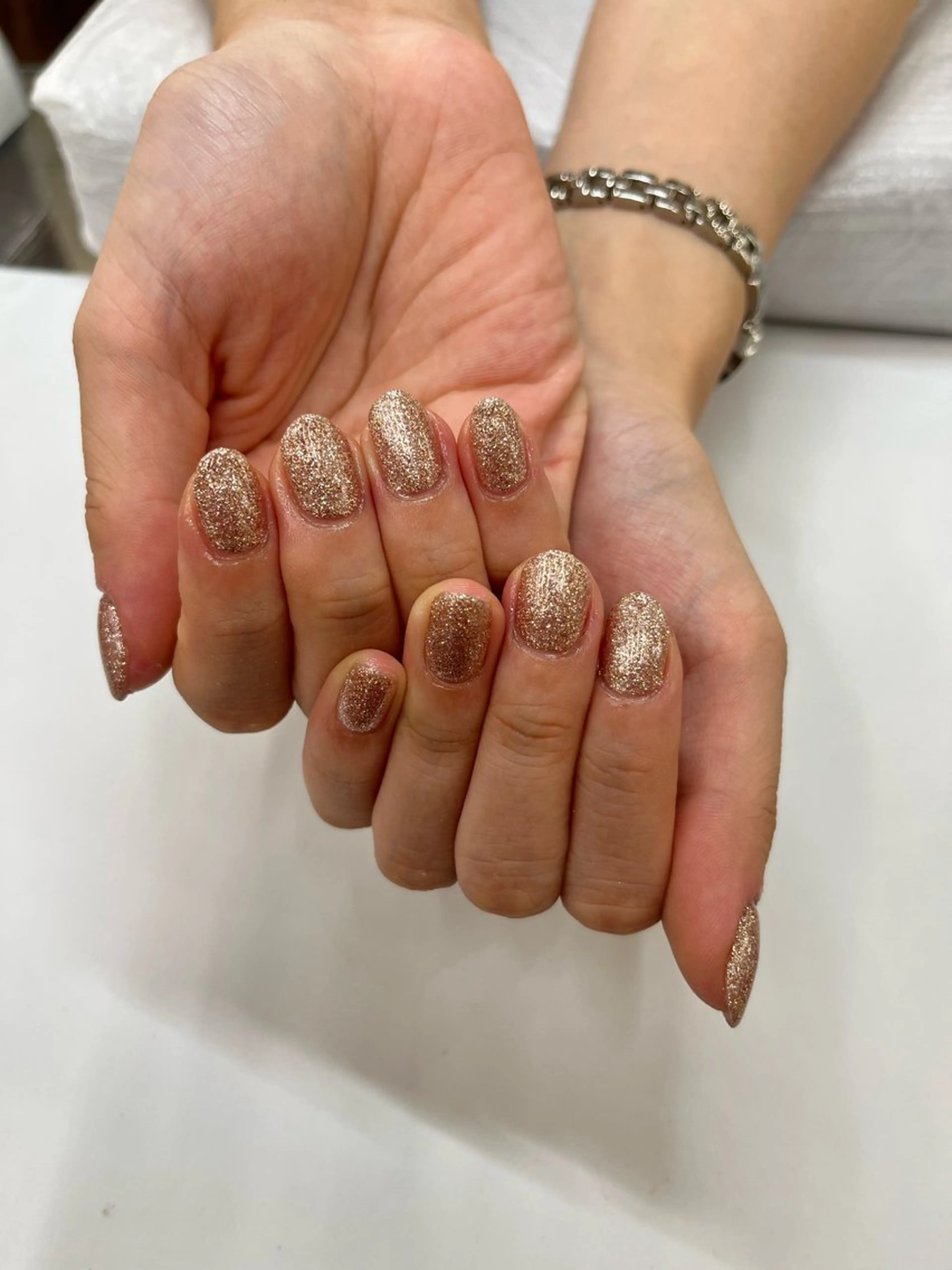 ネイル ブラウン キラキラネイル ラメ(グリッター) ワンカラーネイル MAXKELLY YUNAのネイルデザイン