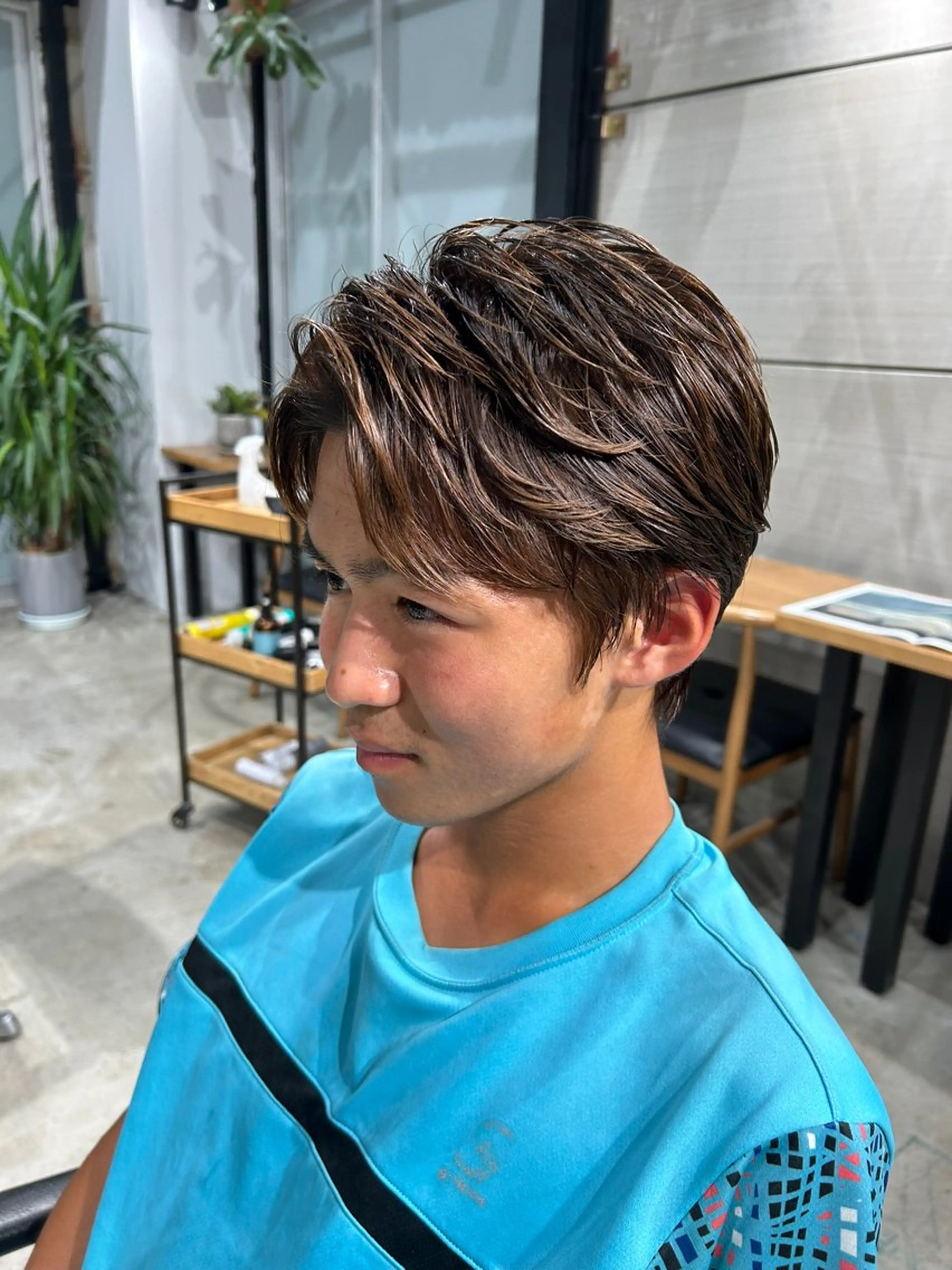 ショート カラー メンズ ナチュラルカラー リタッチ　あんりのヘアスタイル