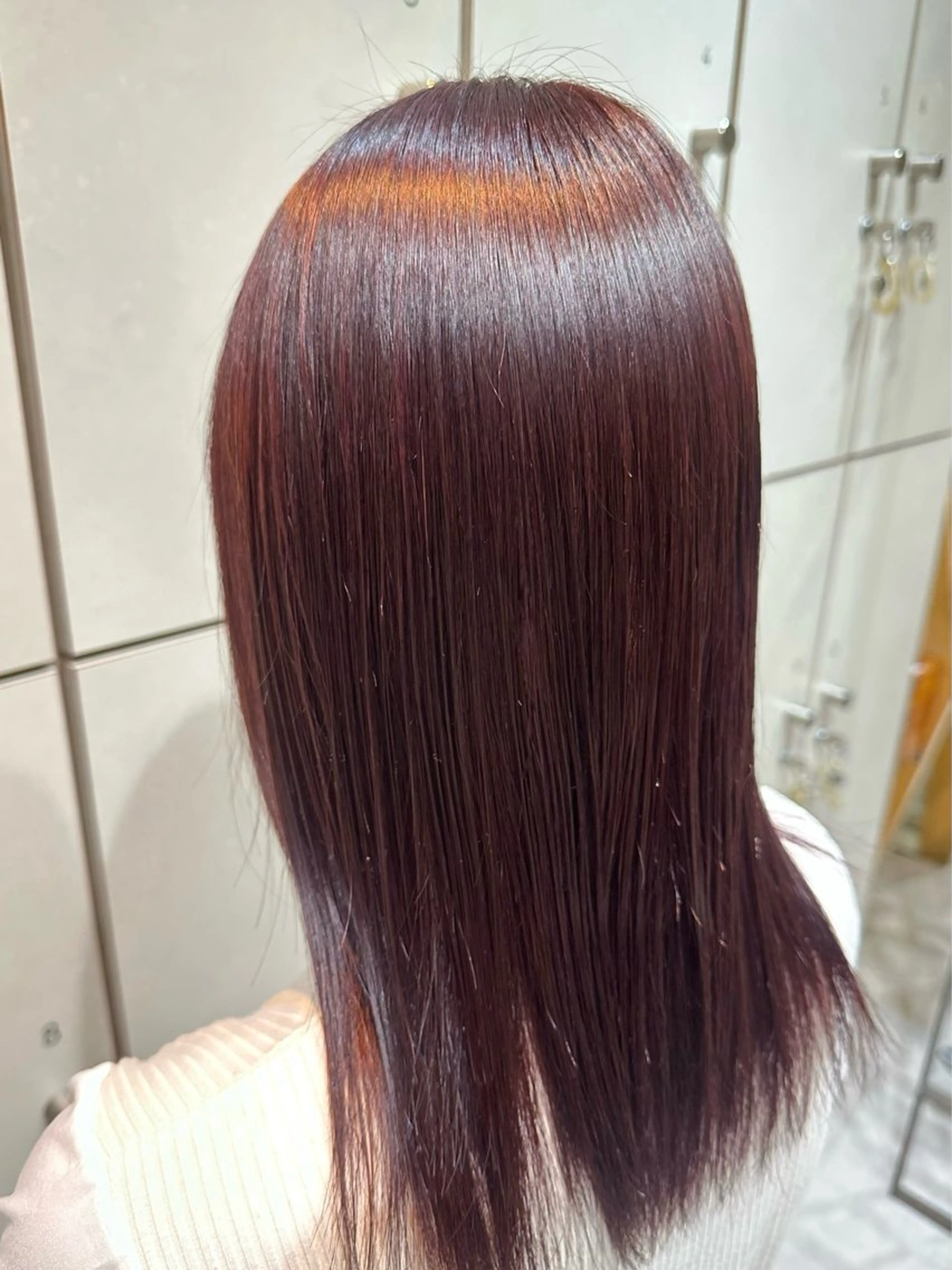 ミディアム カット ヘアカラー トリートメント 美髪矯正/渡辺 りんのヘアスタイル