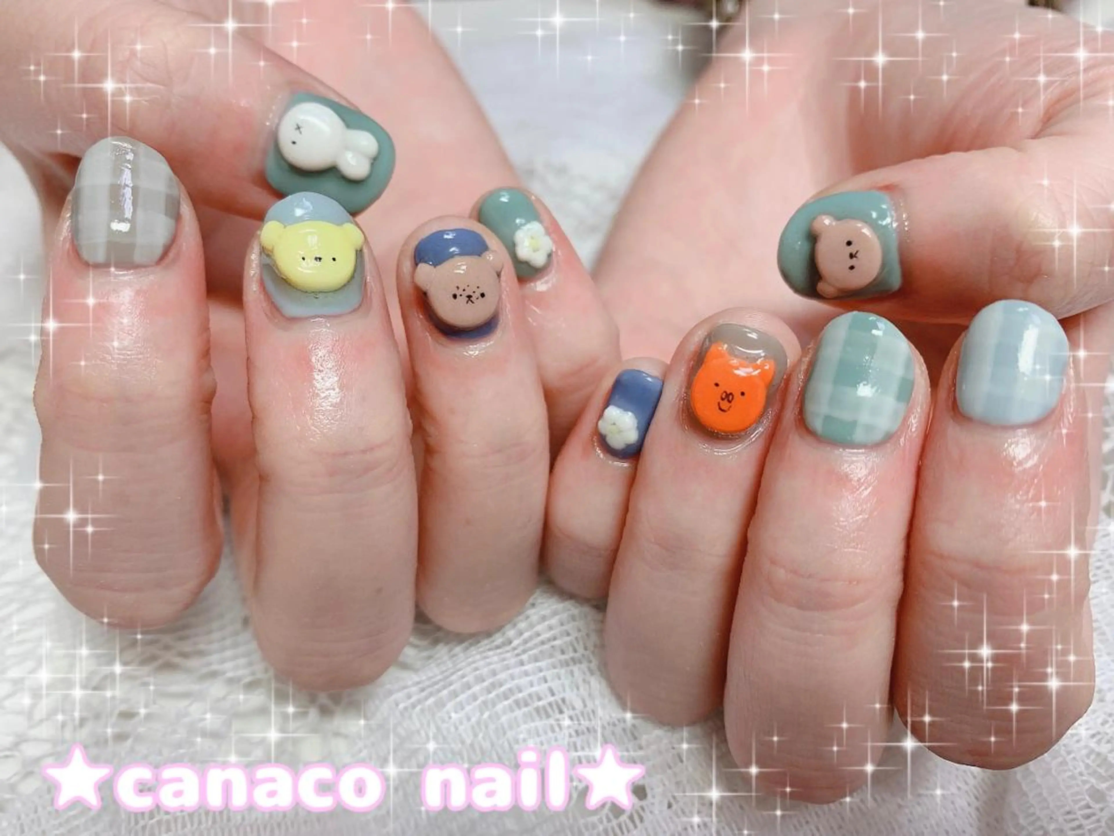 ネイル アートネイル ジェルネイル 持ち込み パラジェル ストーンネイル ハンドネイル ハンドケア ベテランネイル cnc  nailのネイルデザイン