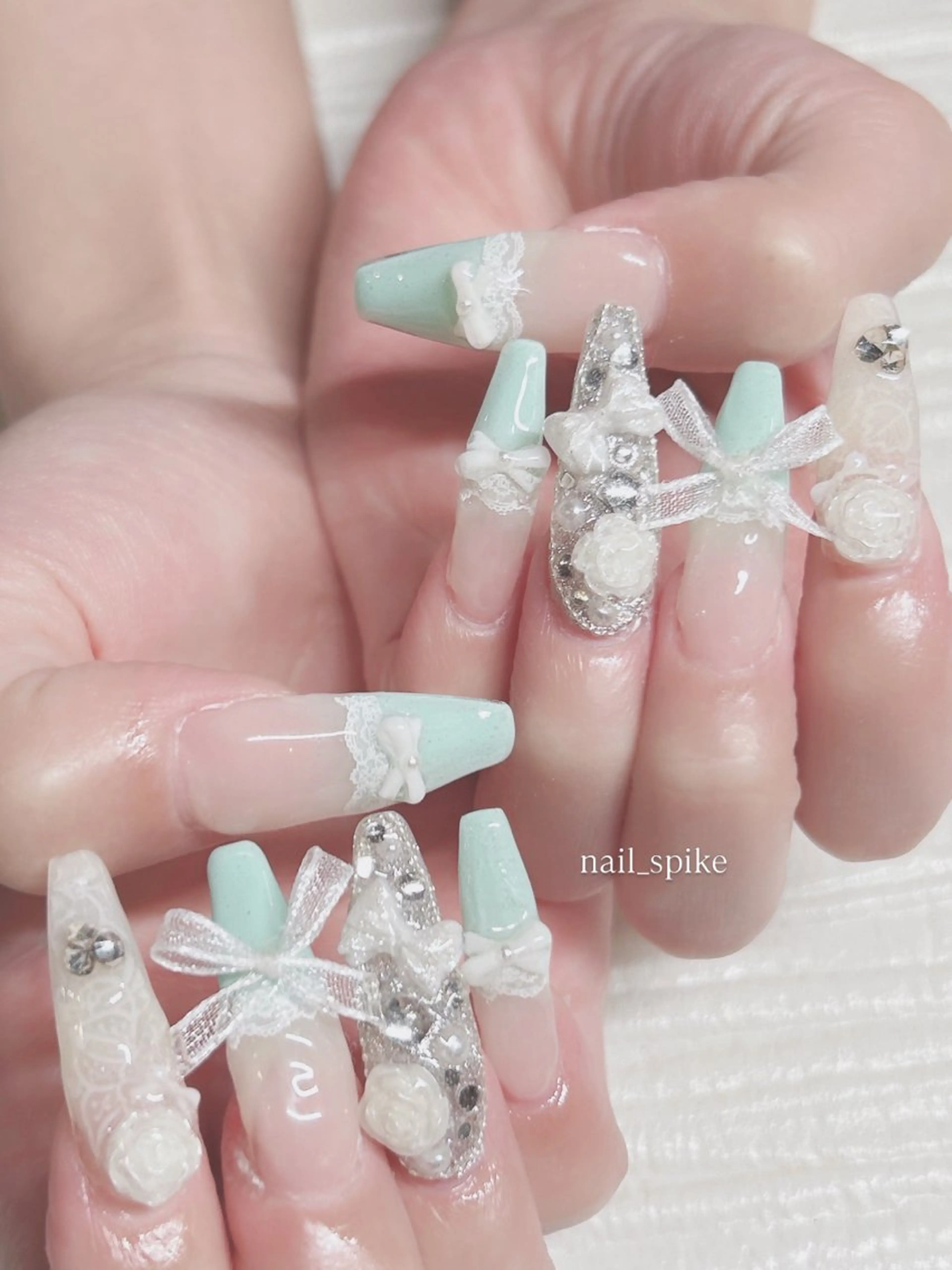 ネイル スカルプネイル ネイルチップ nail spikeのネイルデザイン