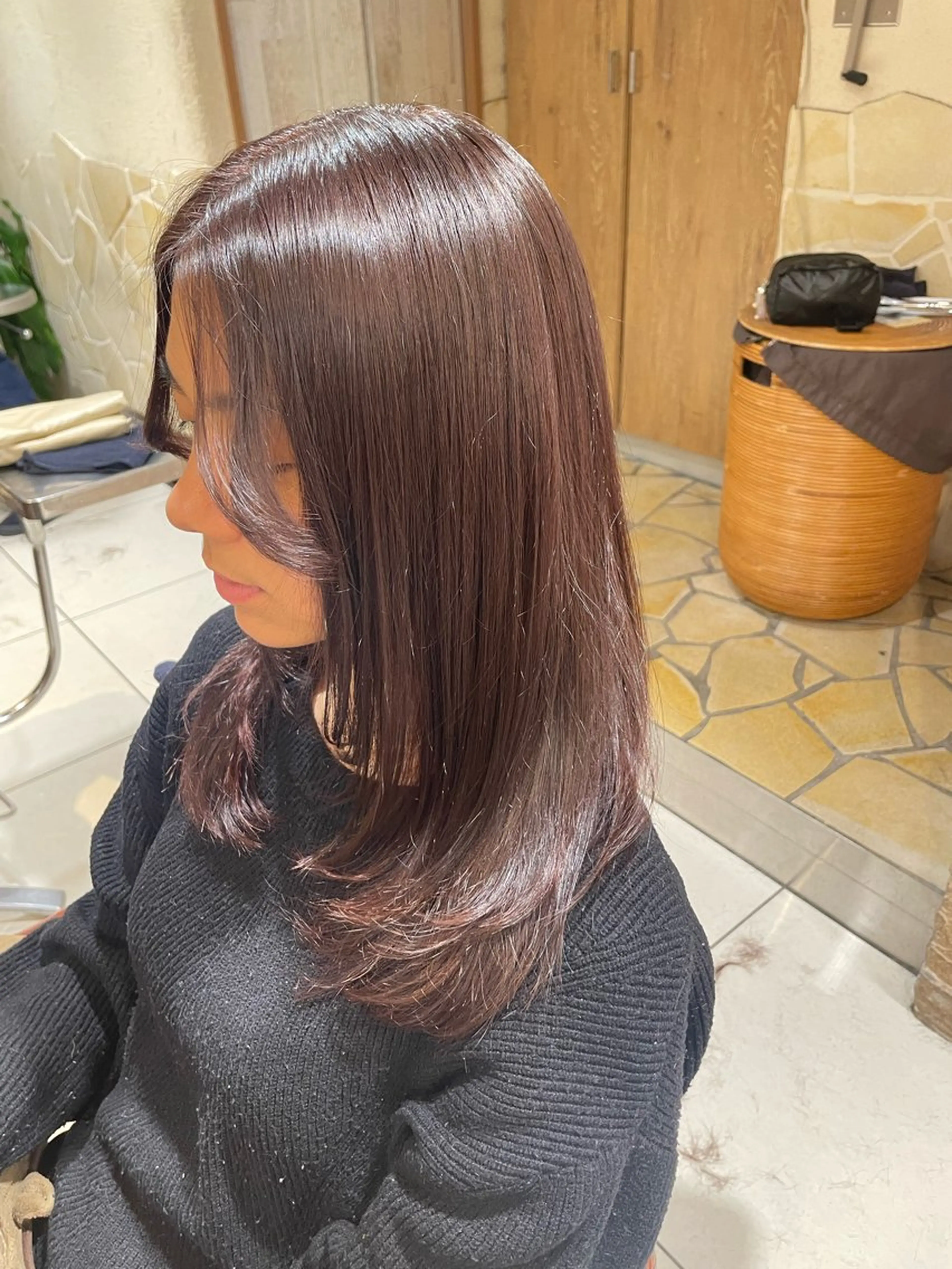 セミロング カラー カット ヘアカラー 新宿/ハイトーン カラー/AKI🍎のヘアスタイル