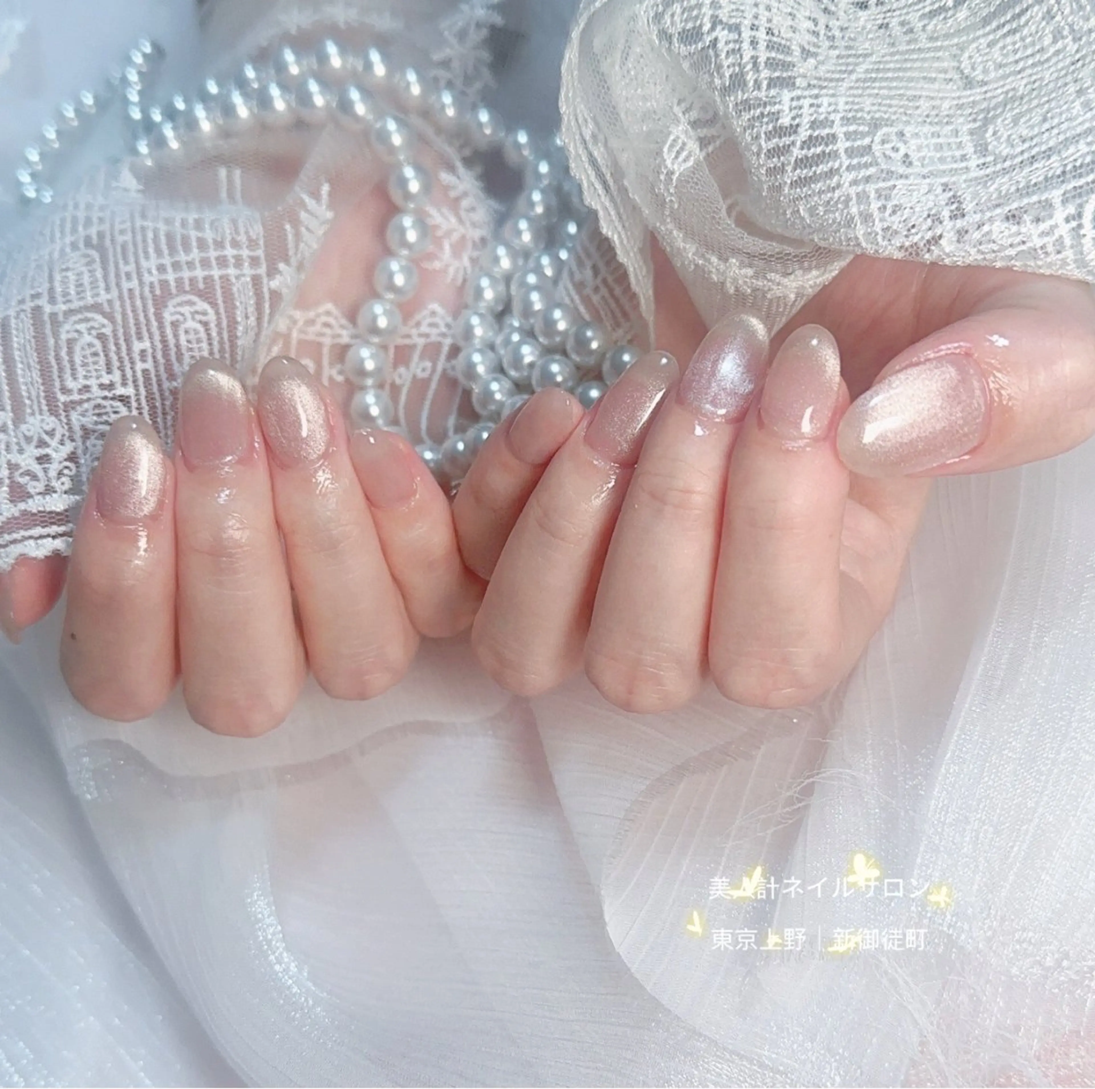 ネイル 長さ出し マグネットネイル ネイルチップ ハンドネイル 美人計ネイルサロン所属・中山 美月のネイルデザイン