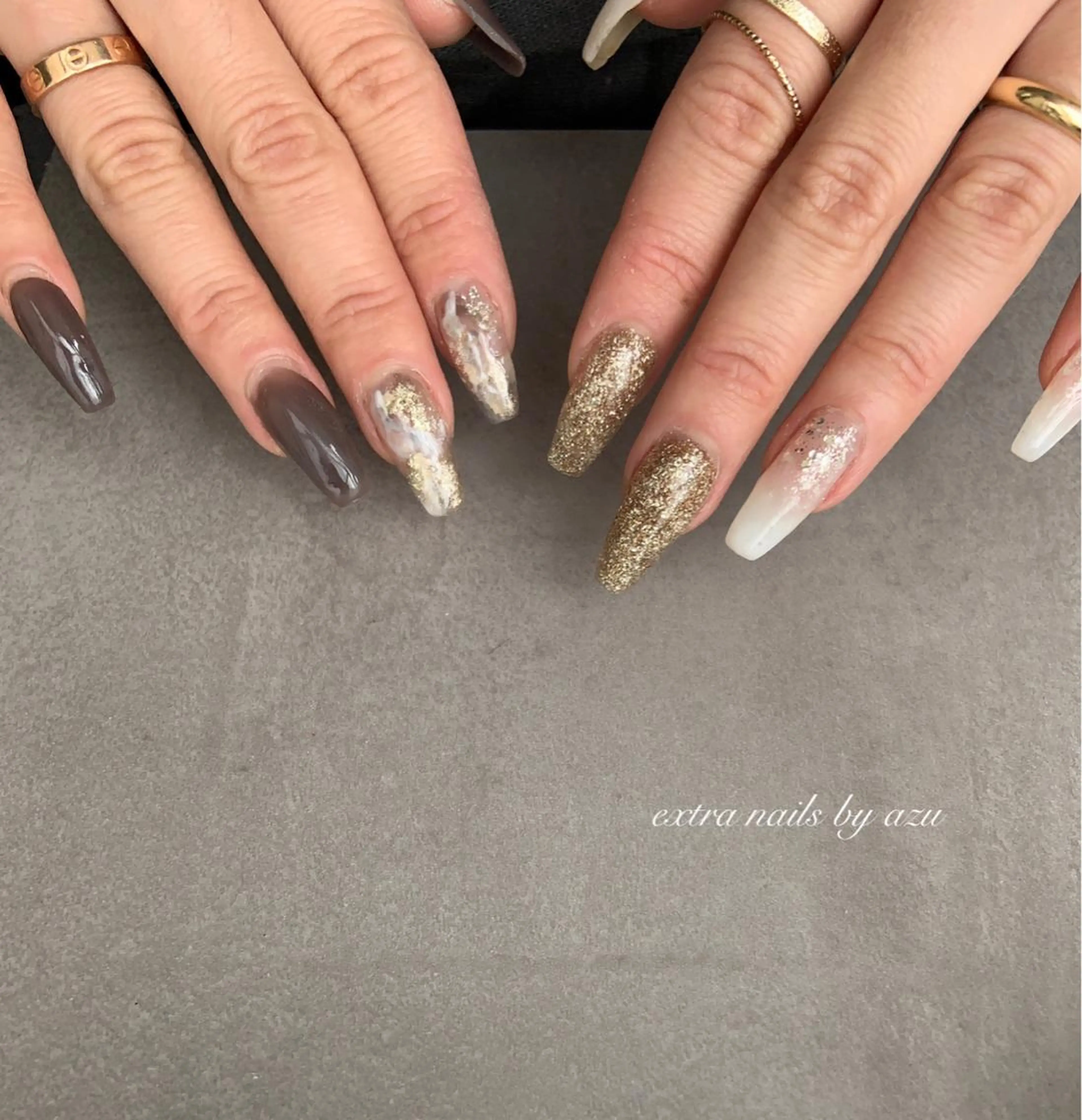 ロング ネイル ハンドネイル extranails ／lemellaのネイルデザイン