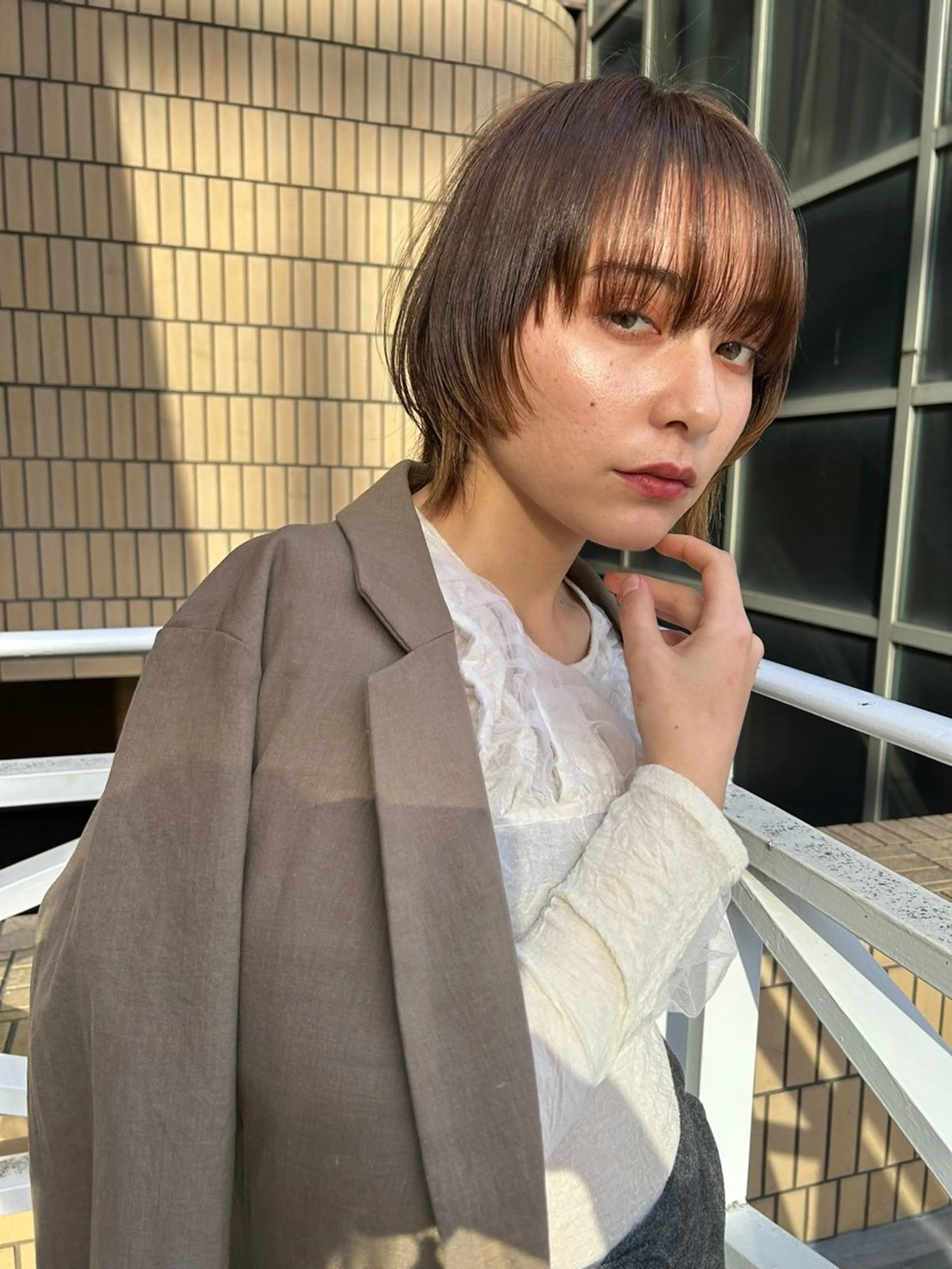 ショート カラー カット ヘアカラー トリートメント ショート/ボブ/ 心斎橋/宮脇美奈のヘアスタイル