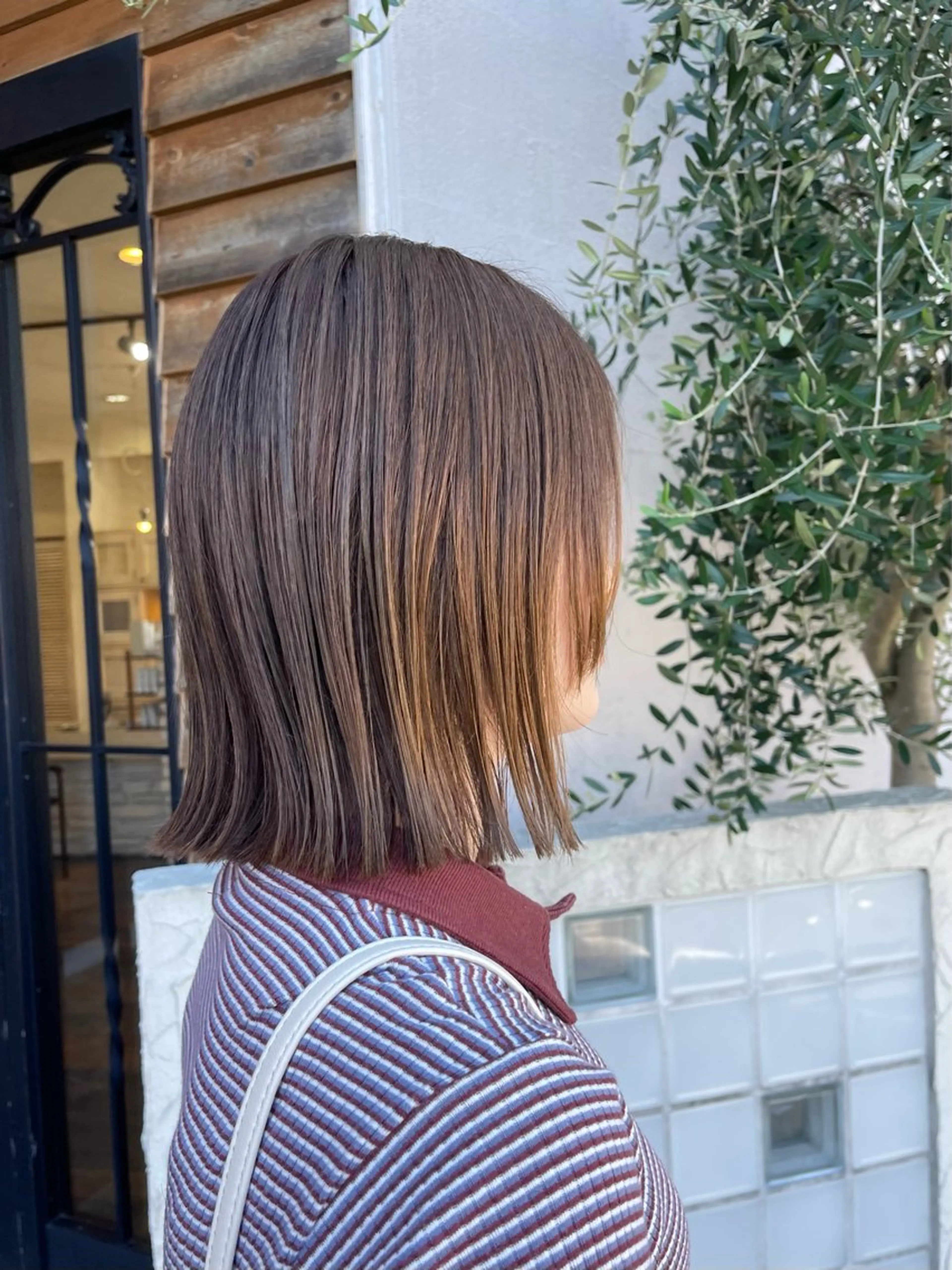 ミディアム カット 縮毛矯正 トリートメント 梶原 真帆のヘアスタイル