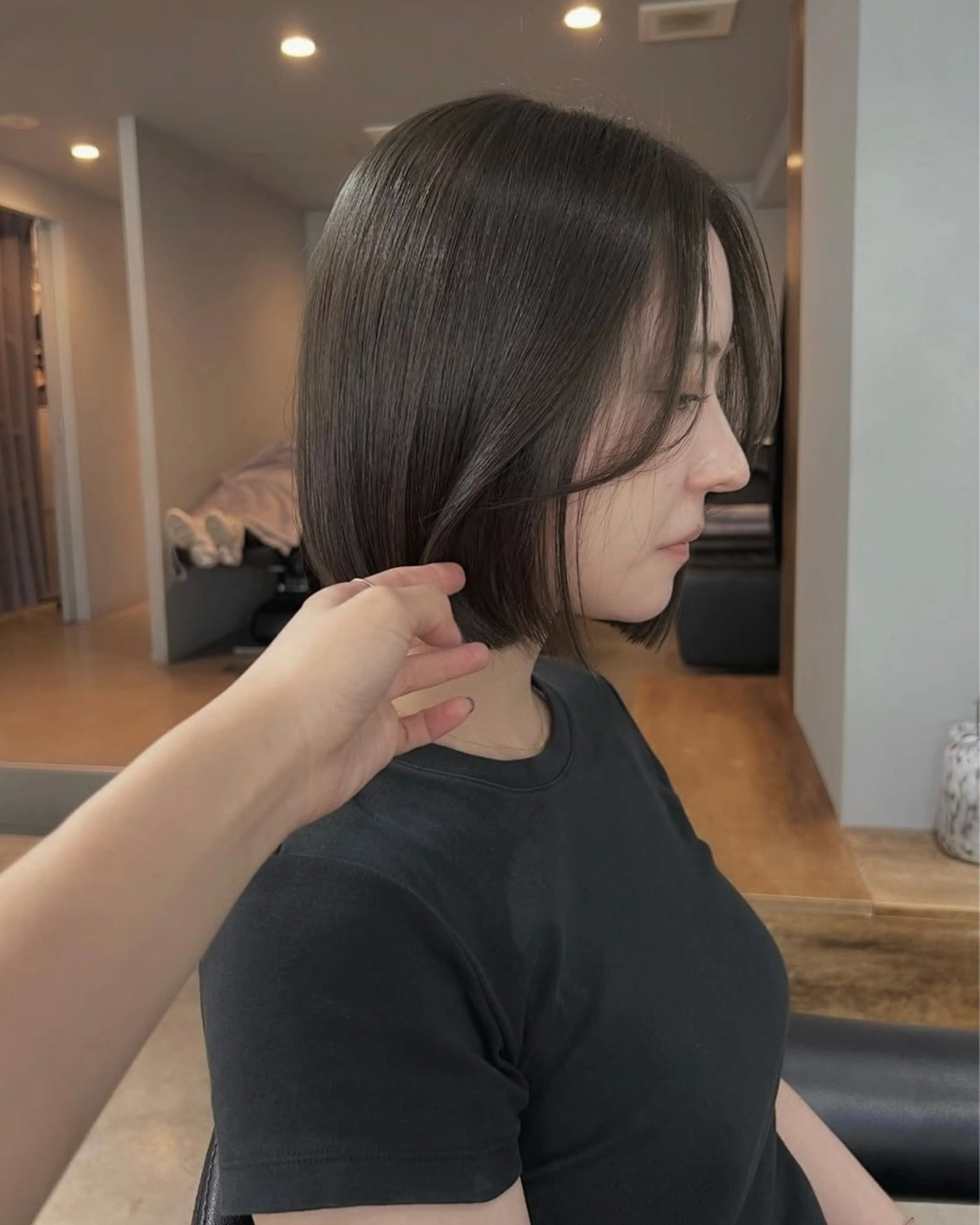 ミディアム カラー カット ヘアカラー トリートメント akane/ボブ /ブラウンベージュのヘアスタイル