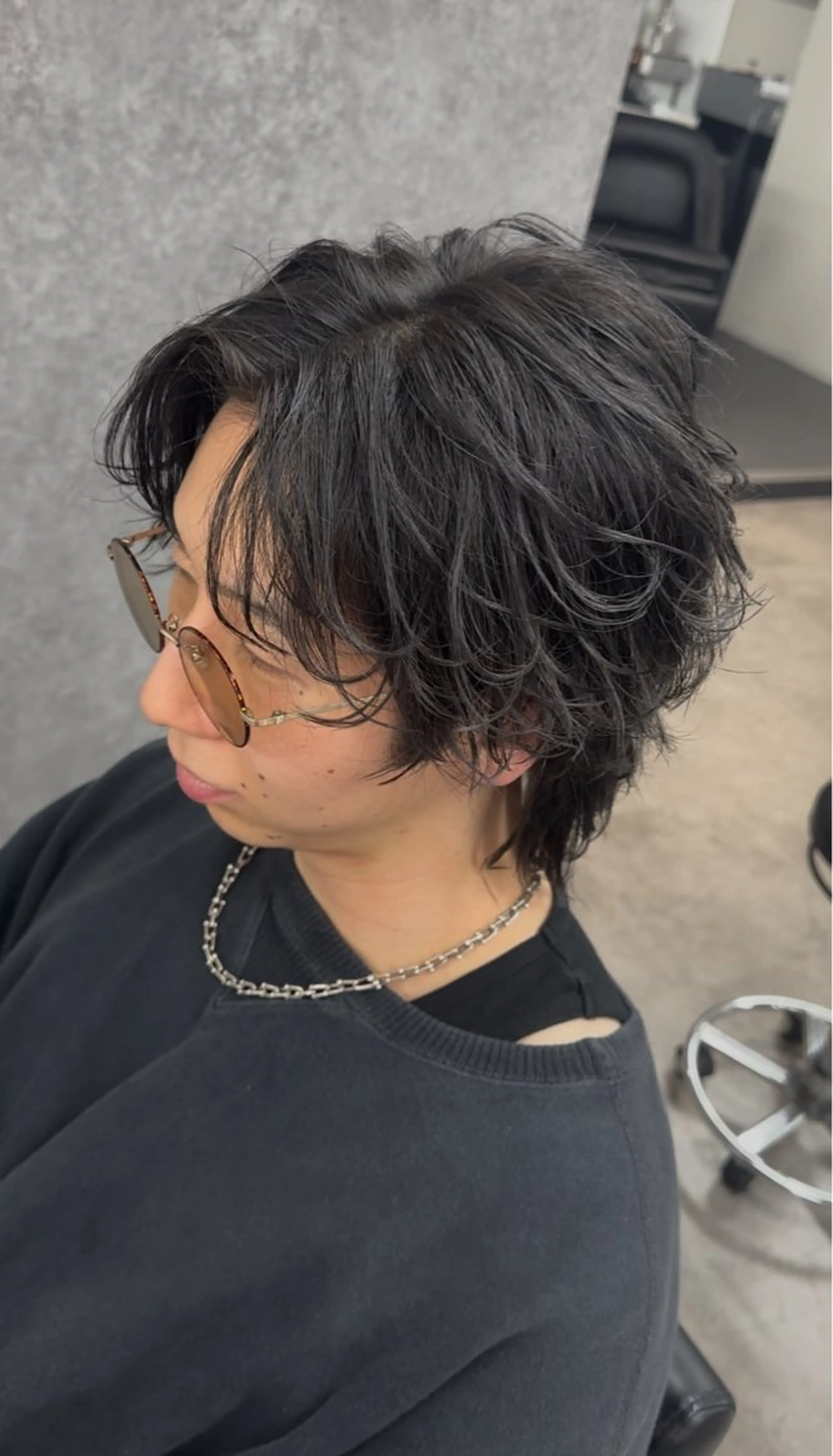 メンズ メンズハイライト メンズパーマ 小林建翔 /立川メッシュパーマのヘアスタイル